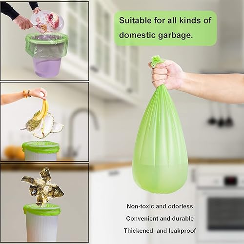 Miniatura 3 de Bolsas de basura pequeñas de 1.2 galones, mini bolsas de basura sin perfume, a prueba de fugas, 80 unidades para baño, cocina, oficina, basurero, se