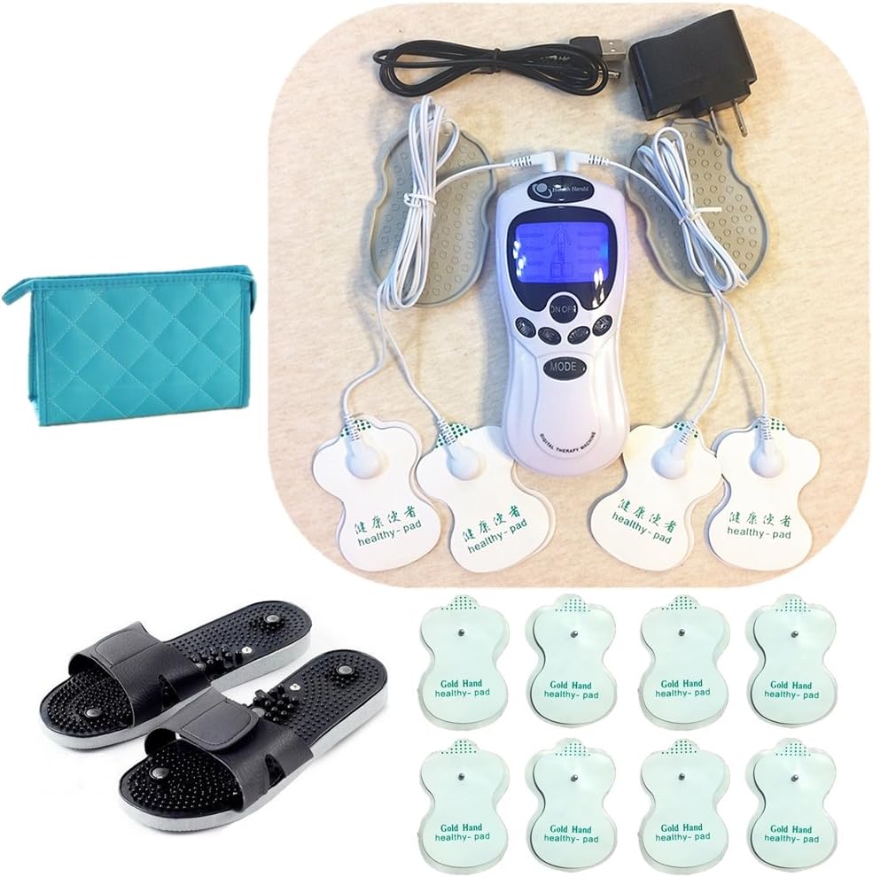 TENS Unit 16 Modes Pain Relief Body Massager Rechargeable Mini Muscle Stimulator Electronic Pulse Massager Blue kit