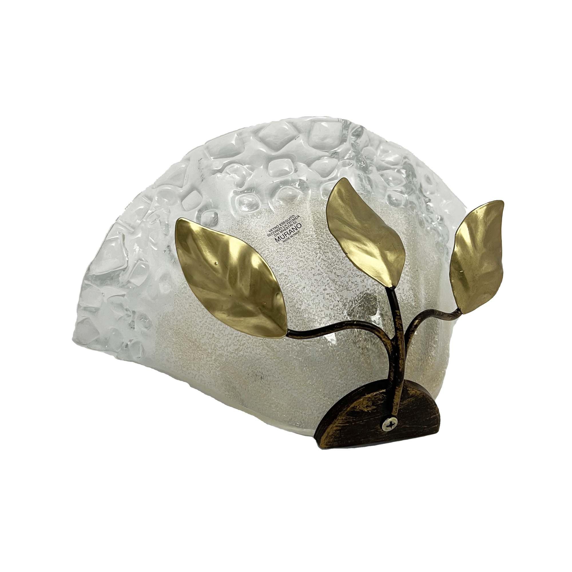 Applique da parete interno in ferro battuto marrone e oro con vetro di murano ambra 1 luce, applique classico, applique in vetro per camera da letto, soggiorno, corridoio, bagno, sala pranzo bon-100
