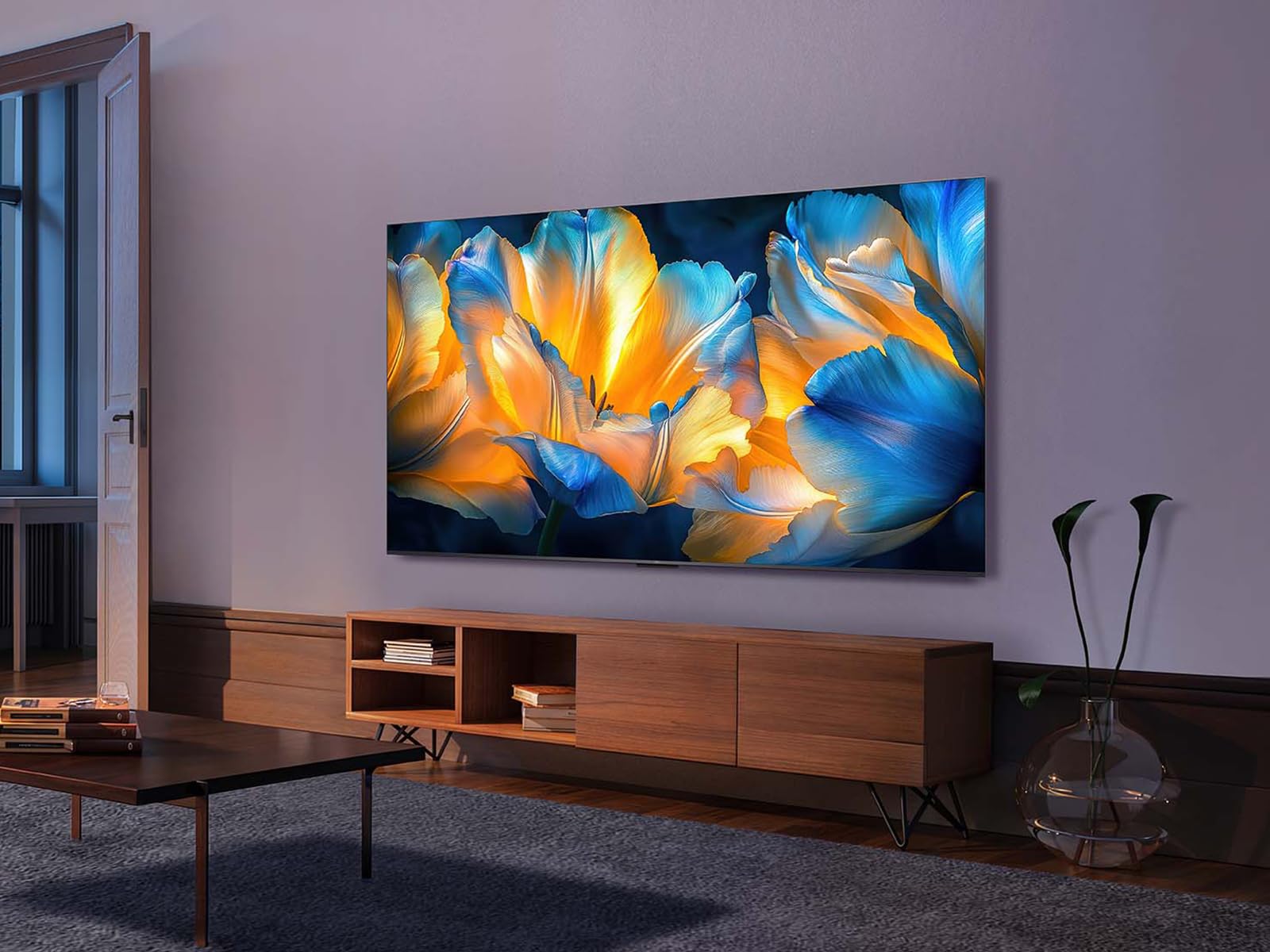 TCL 65Q6C Televisor 65 Pulgadas QD-Mini LED 4K Smart TV, 1000 nits, 144Hz Motion Clarity Pro, Onkyo 2.1, Game Master, FreeSync, Google TV, Dolby Vision IQ y Atmos