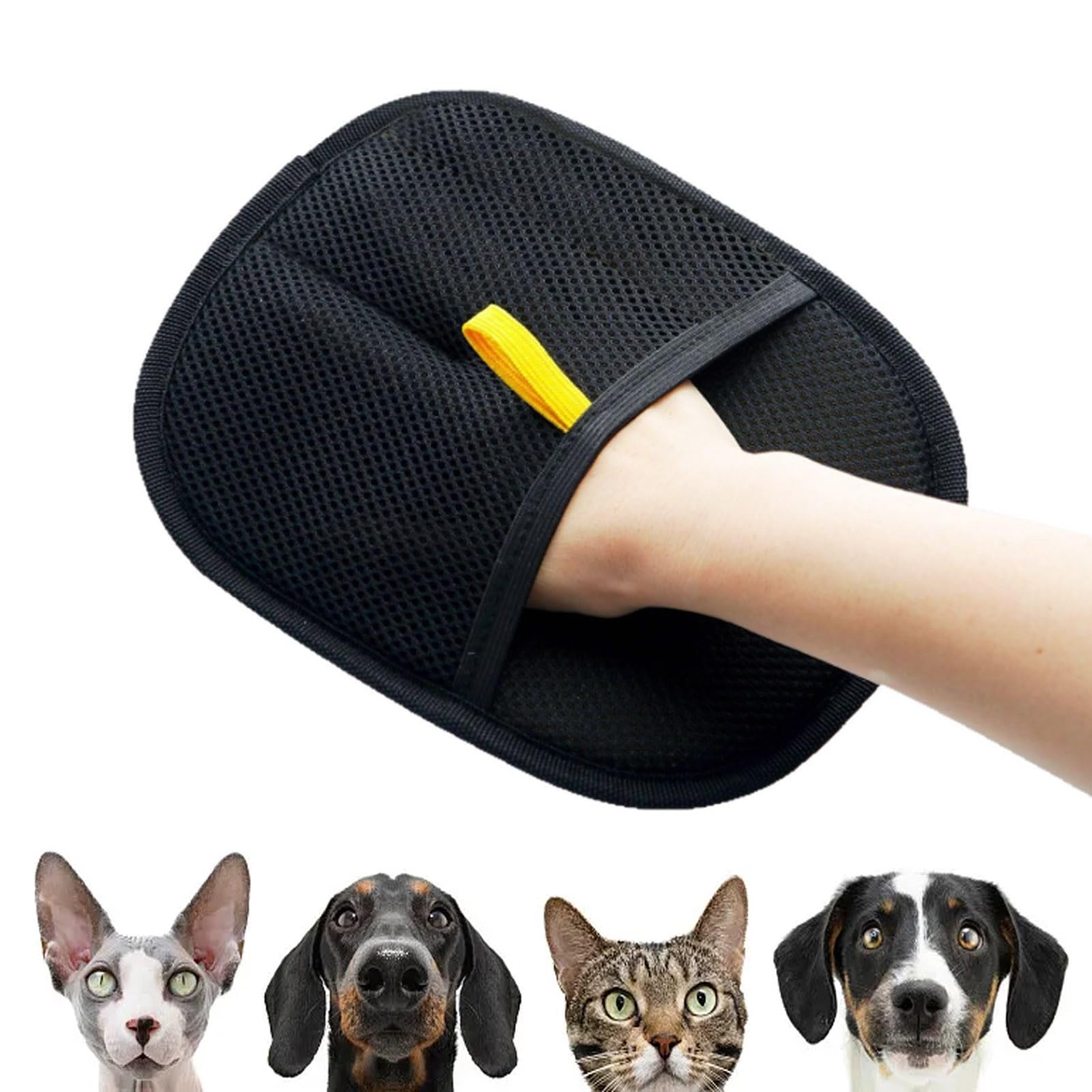 Pet Hair Removal Glove with Dual-Sided Electrostatic Bristles, Electropaw Gloves, Reusable Pet Hair Remover Gloves, Versatile Pet Grooming Gloves for Grooming, Deshedding, Washing (*1)
