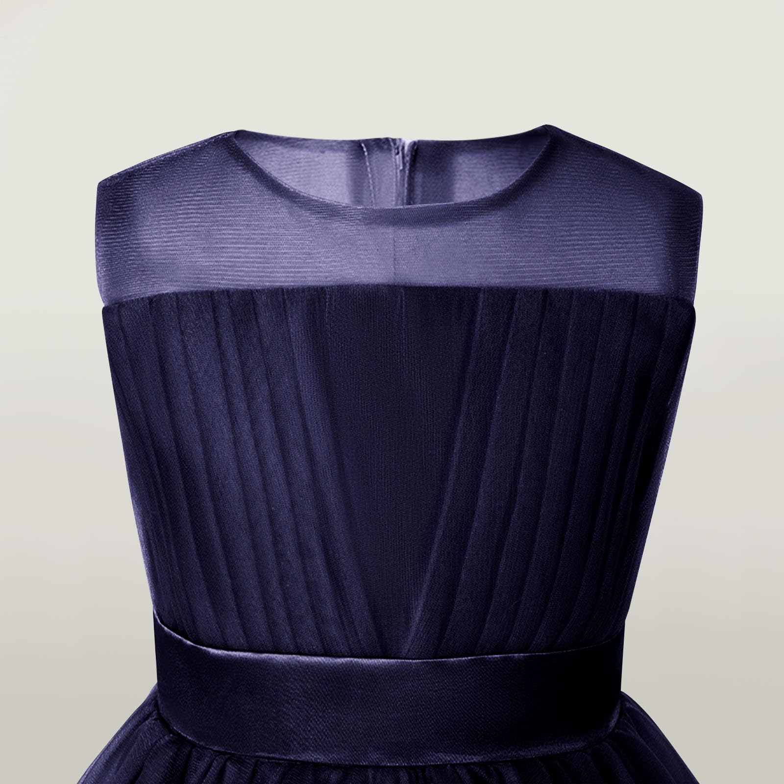 Kinder Ärmellos Kleider für Mädchen Elegant Tanzkleid Festlicheskleid Einfarbig Prinzessin Kleid Kinder Sommerkleid Kleider Kurzarm Dress Kinderkleider Rundhals Netz Mädchenkleid 1-13 Jahre