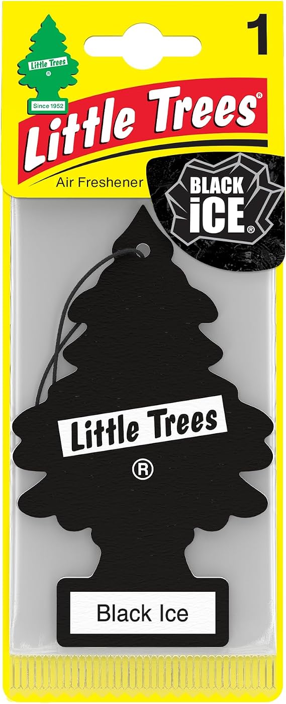 Little Trees Air Freshener Tree MTR0004 Black Ice Fragrance For Car Home Boat Caravan - Single Pack (Pack of 2)