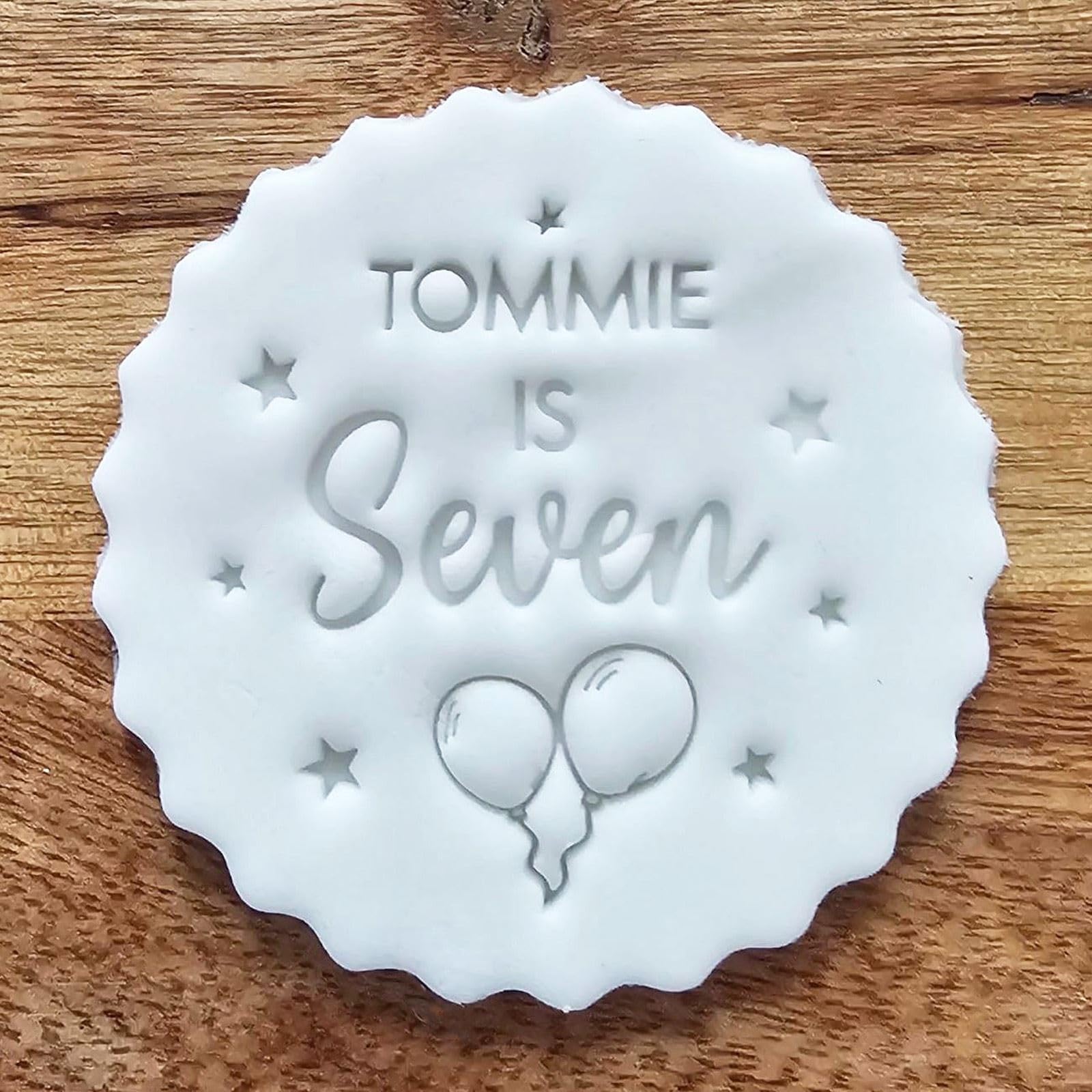 Luck and Luck Personalised Birthday Fondant Embosser Name Age | Cookie Biscuit Icing Decor