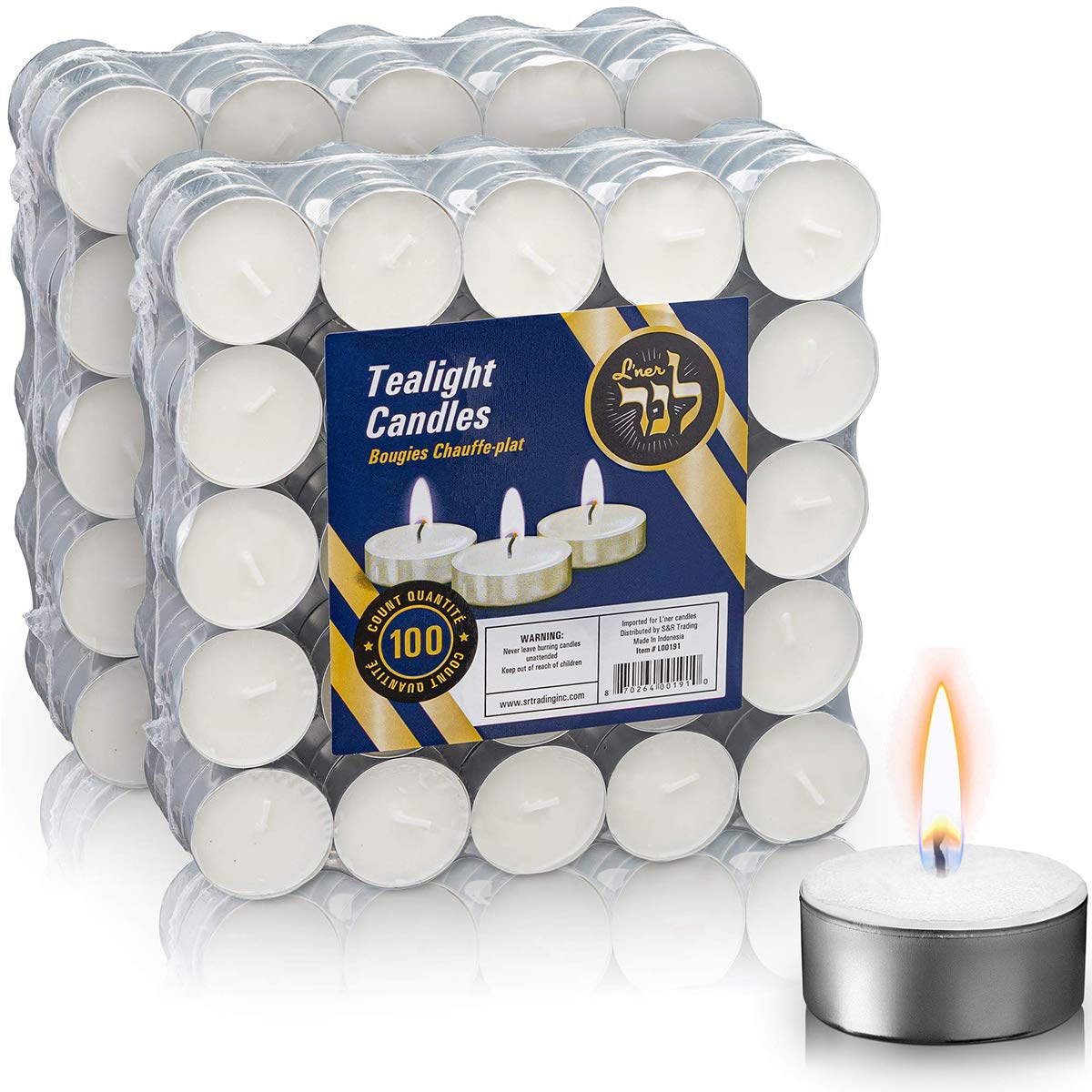 L'ner Velas de té – Juego de 200 velas de té sin perfume – Arde aproximadamente 4 horas – Velas de fiesta y ambiente – Decoración de restaurantes