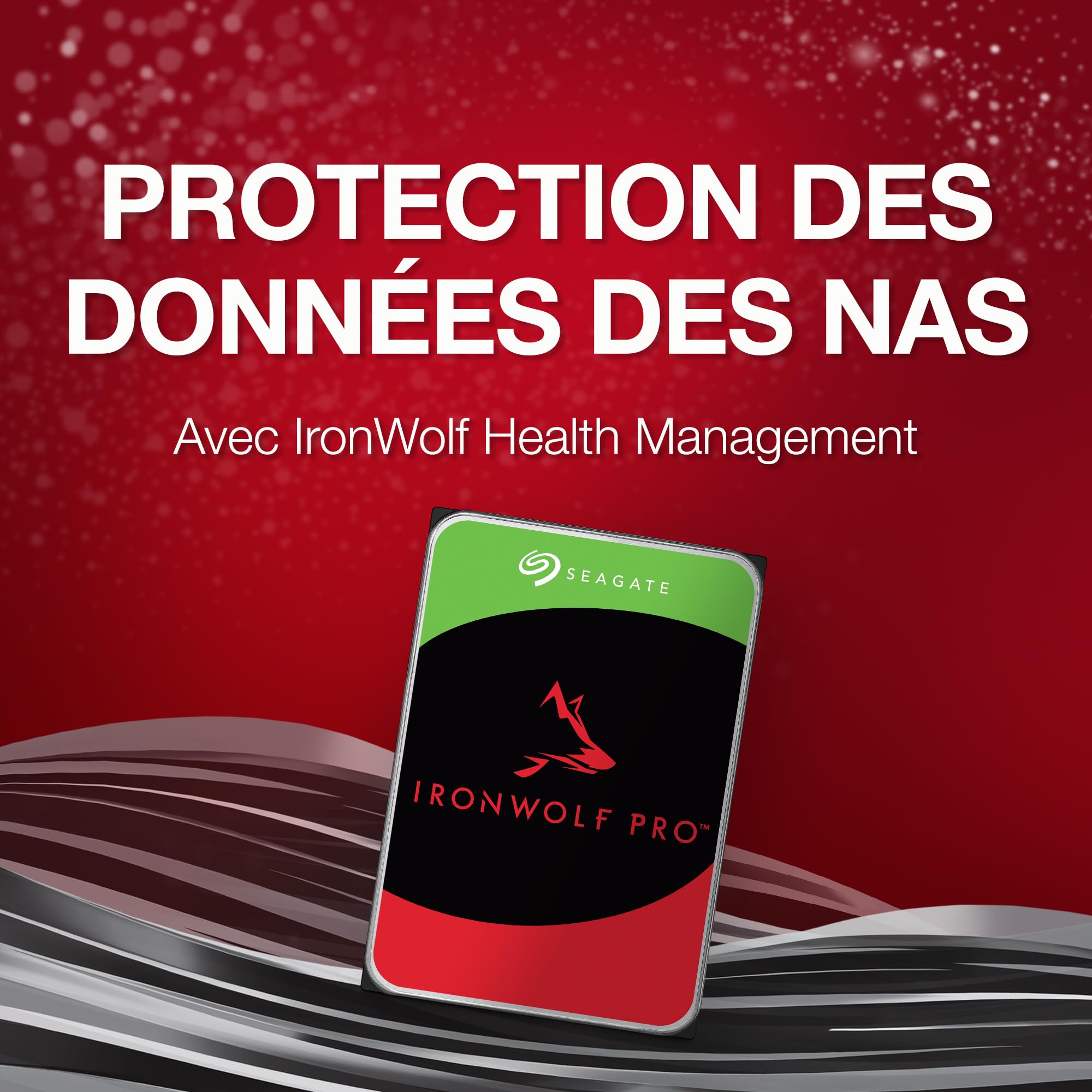Seagate IronWolf Pro 30To, NAS Internal Hard Drive, 3.5", 7200 U/Min, CMR, 512 MB Cache, SATA 6 GB/S, Data Rescue Service (ST30000NT011)