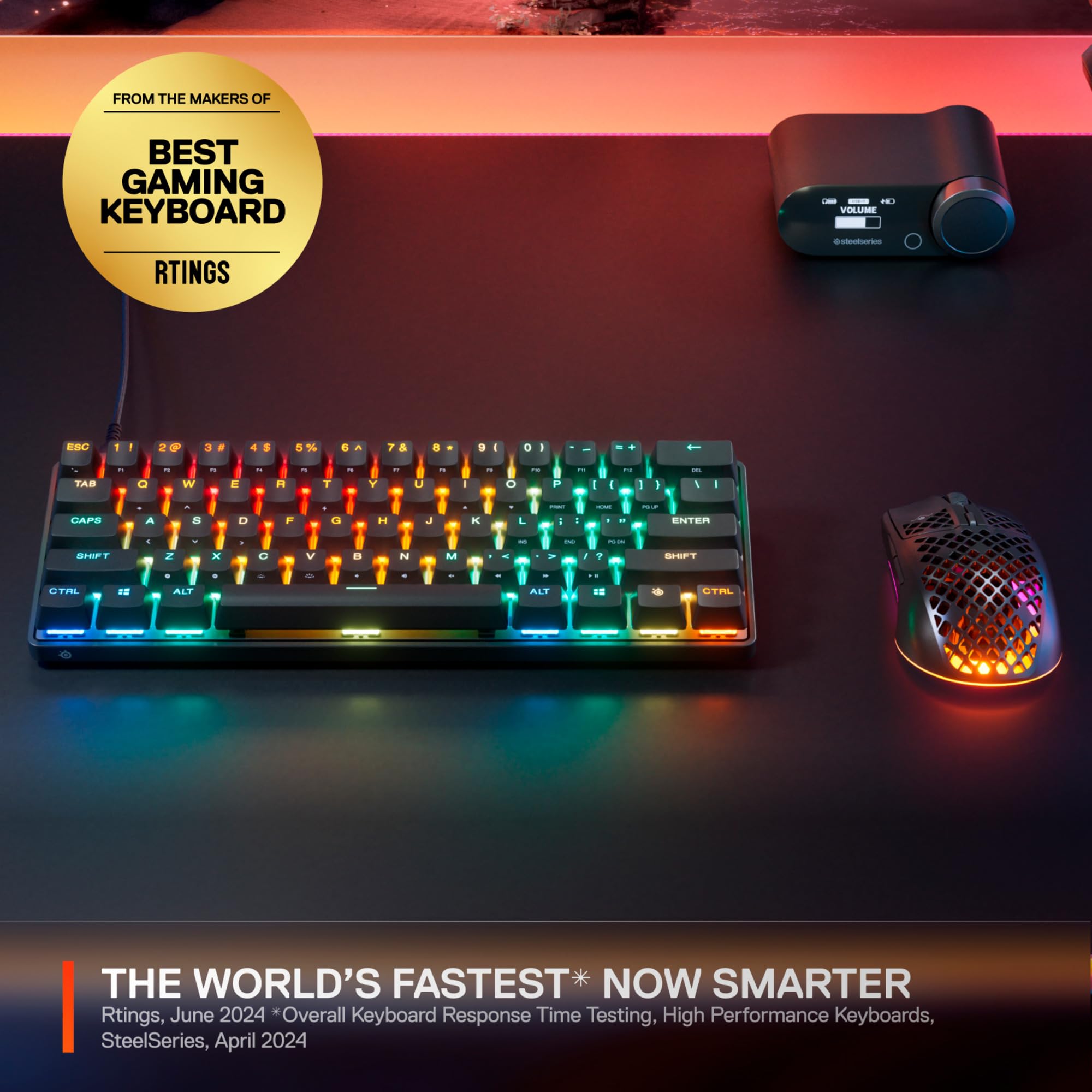 SteelSeries Apex Pro Mini Gen 3 - Teclado hipermagnético para