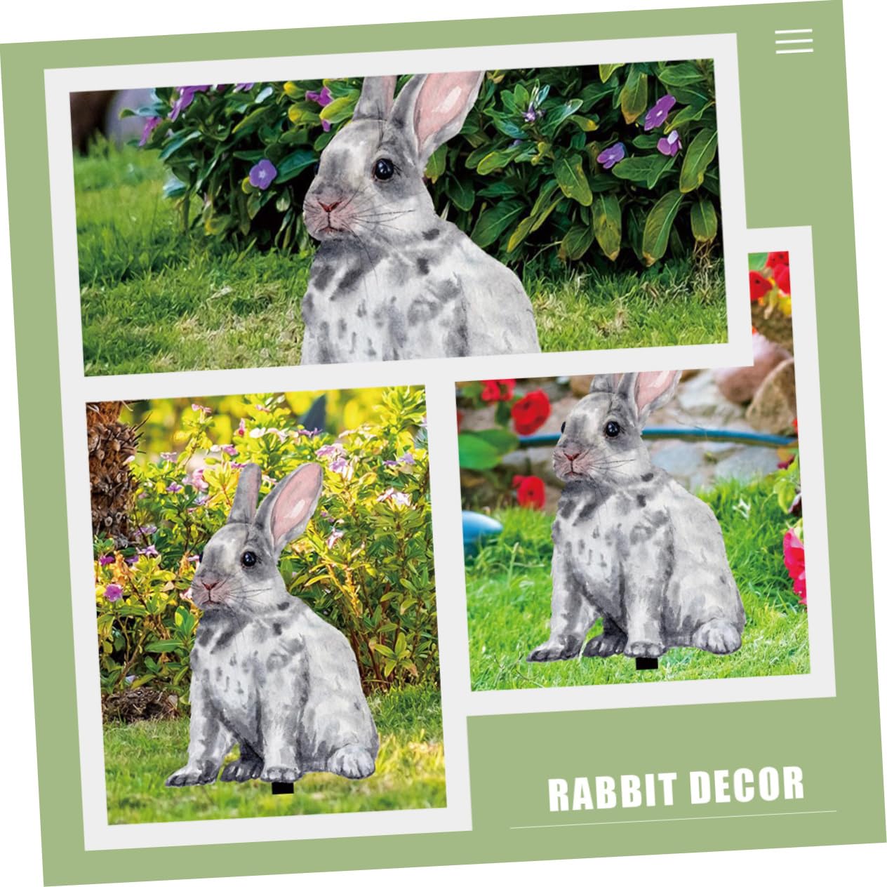Sosoport 3 Sätze Gartendekoration Einsatz Easter Decoration Terassendeko Gartenfigur Gnomengarten Gartenzwerge Im Freien Osterhofdekorationen Im Freien Hofschild Mit Pfahl Acryl 2 Stück * 3