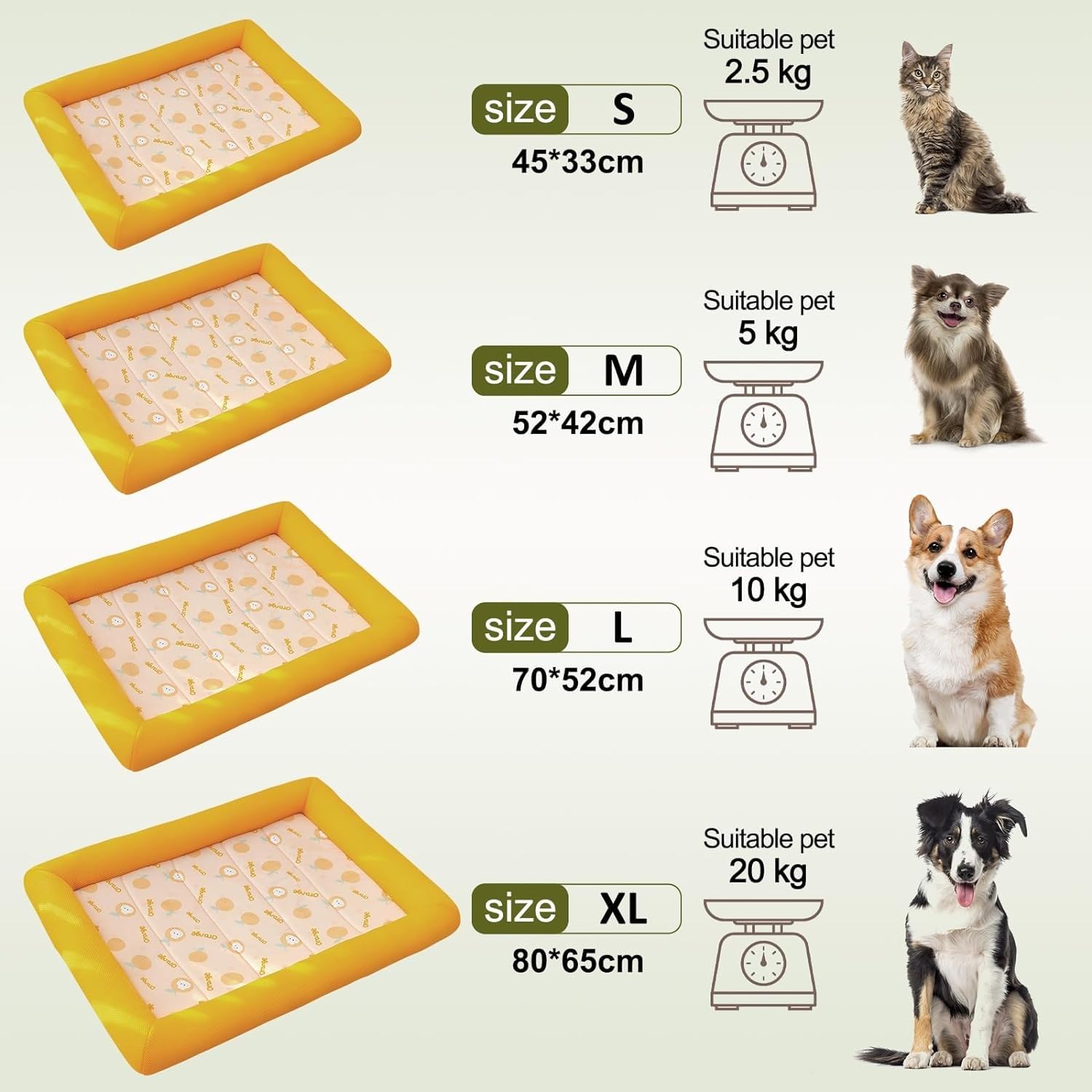 Tappetino Refrigerante For Cani 52x42 Cm, Tappetino Refrigerante Riutilizzabile For Animali Domestici, Tappetino Refrigerante For Cani Medio, Tappetino Auto-raffreddante For Cani Viaggi A Casa Estate(