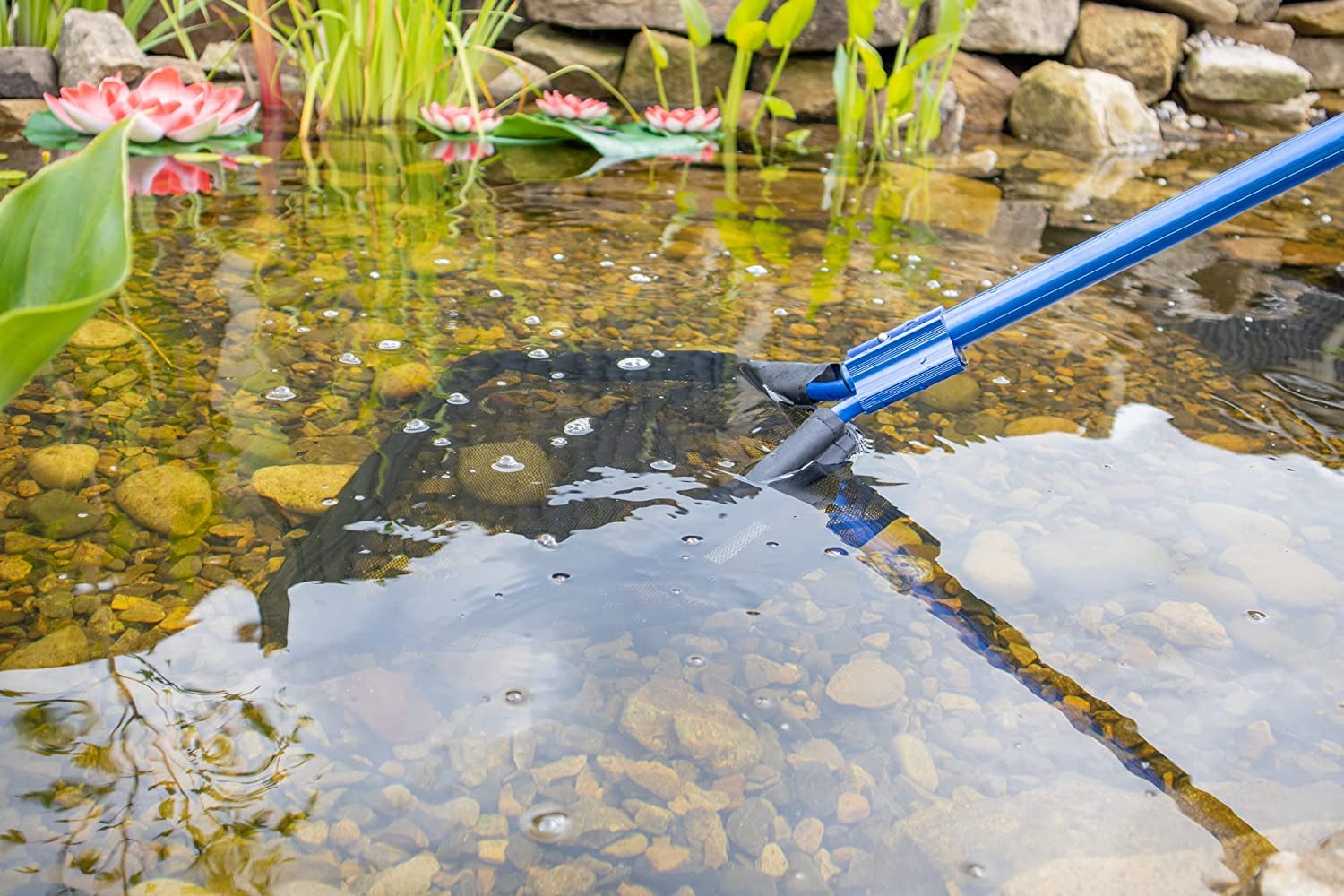 Fishing Net,Pond Net,Heavy Duty Koi Pan Net 16 Inch Diameter Net Head with 3 Foot Pole, Designed for Koi Water Garden Pond Professionals, Koi Carp Ornamental Fish Handling Net. (2)