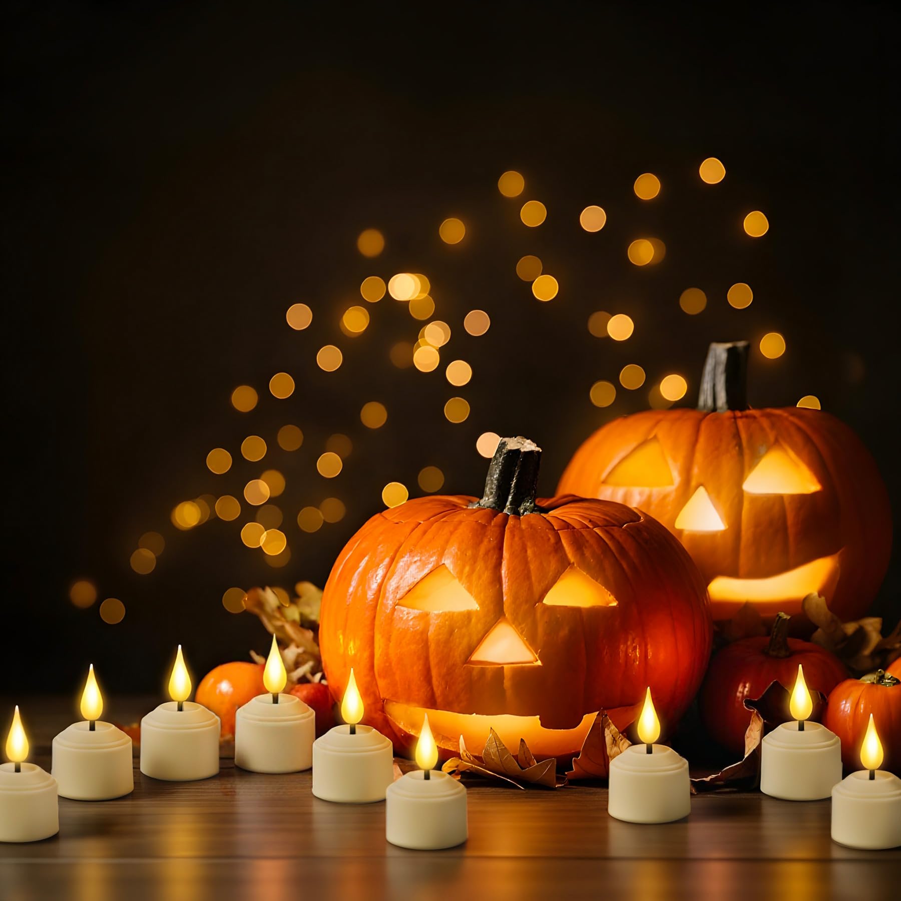 Broyal 12 Pezzi Candele LED Ricaricabili Tea Light con Telecomando,Candele a Led Piccole,Candele Senza Fiamma Per Halloween Natale Decorazioni Casa