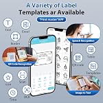 M220 Label Printer, 3 Inch Label Maker, Thermal Barcode Printer for Halloween, Name, Address, Labeling, Mailing, Home, Office, Small Business, Compatible with Phones & PC, with 100 Labels