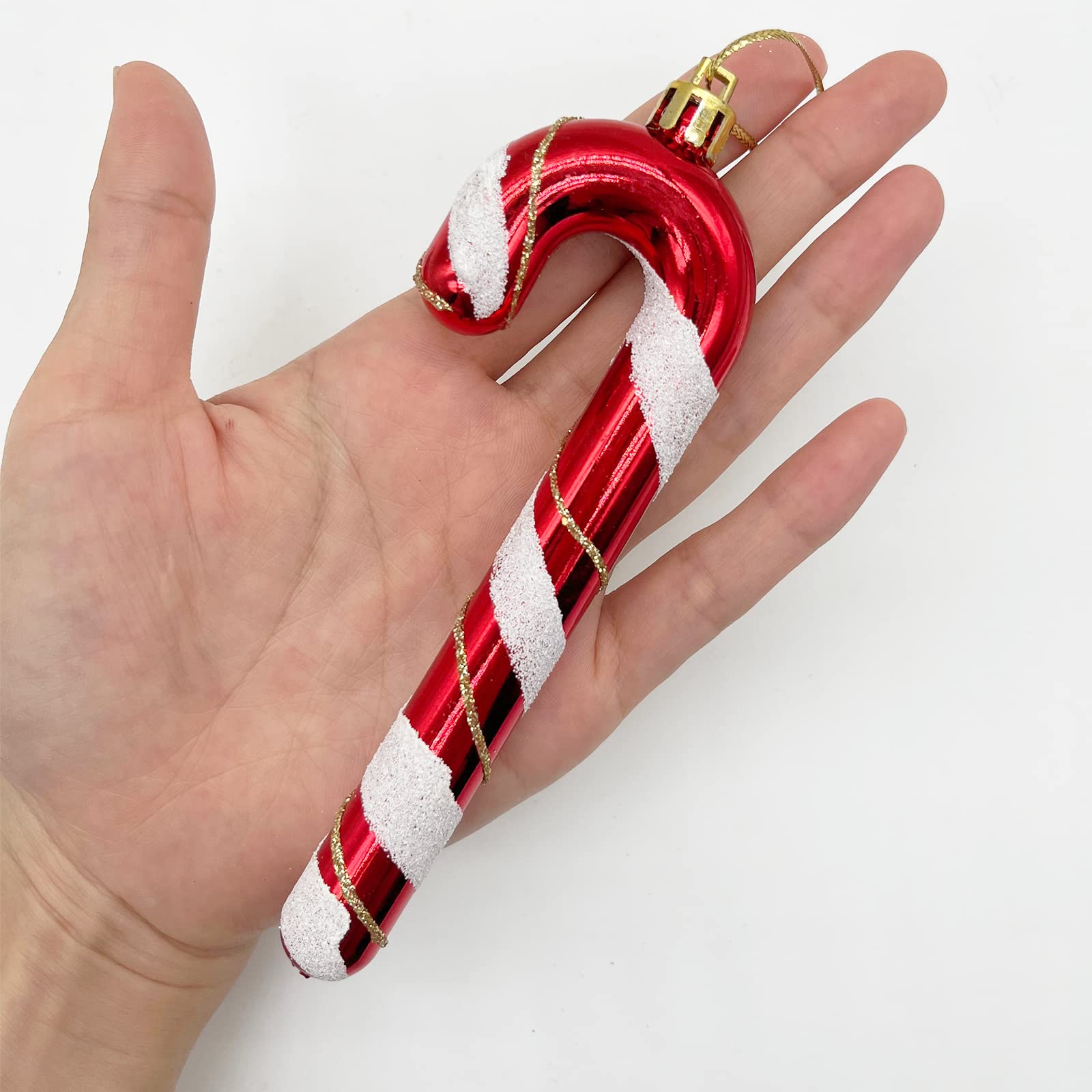 Kerstdecoratie, 6 stuks suikerstokken, kerstboom