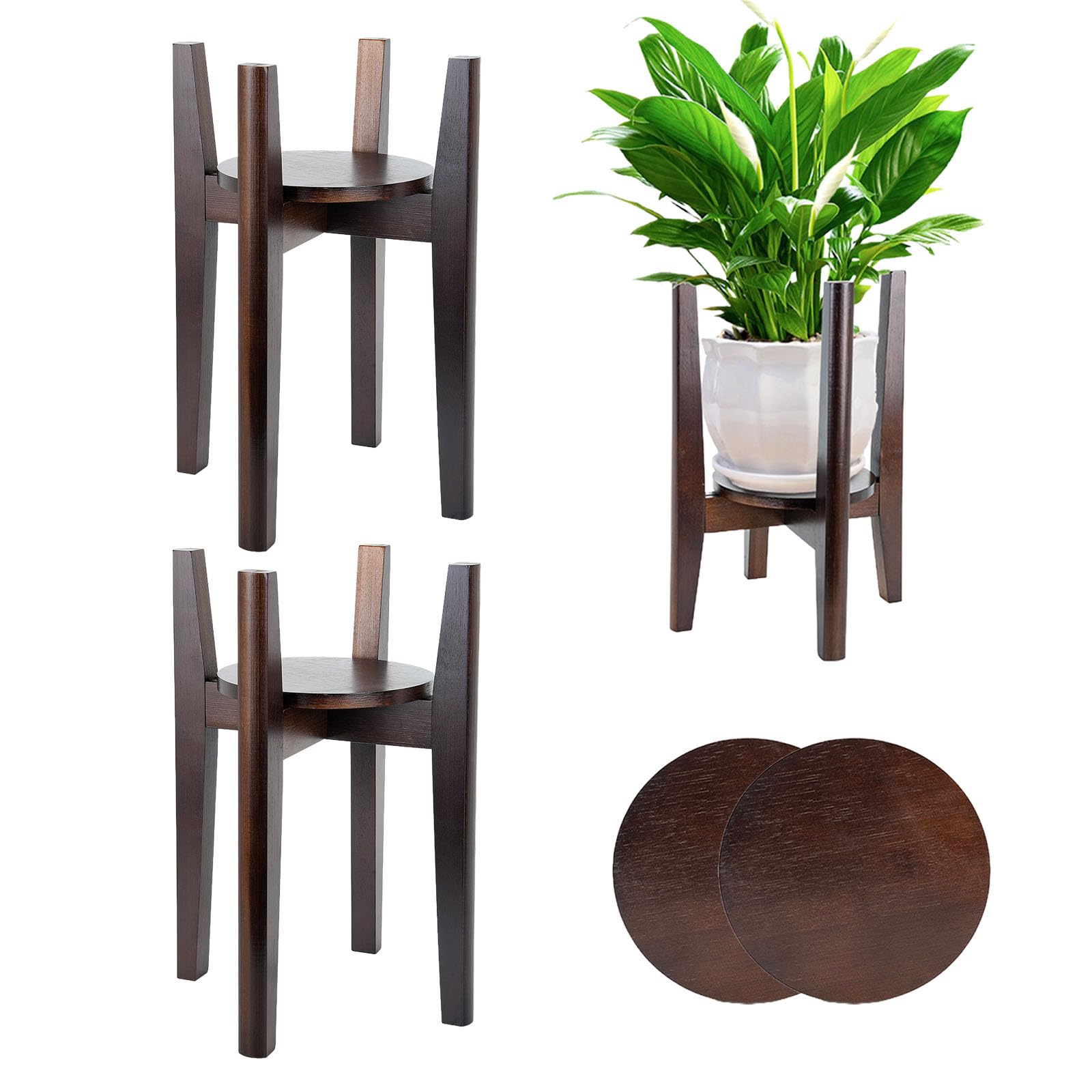 ZIOZERTT 2-Pack Adjustable Plant Stand
