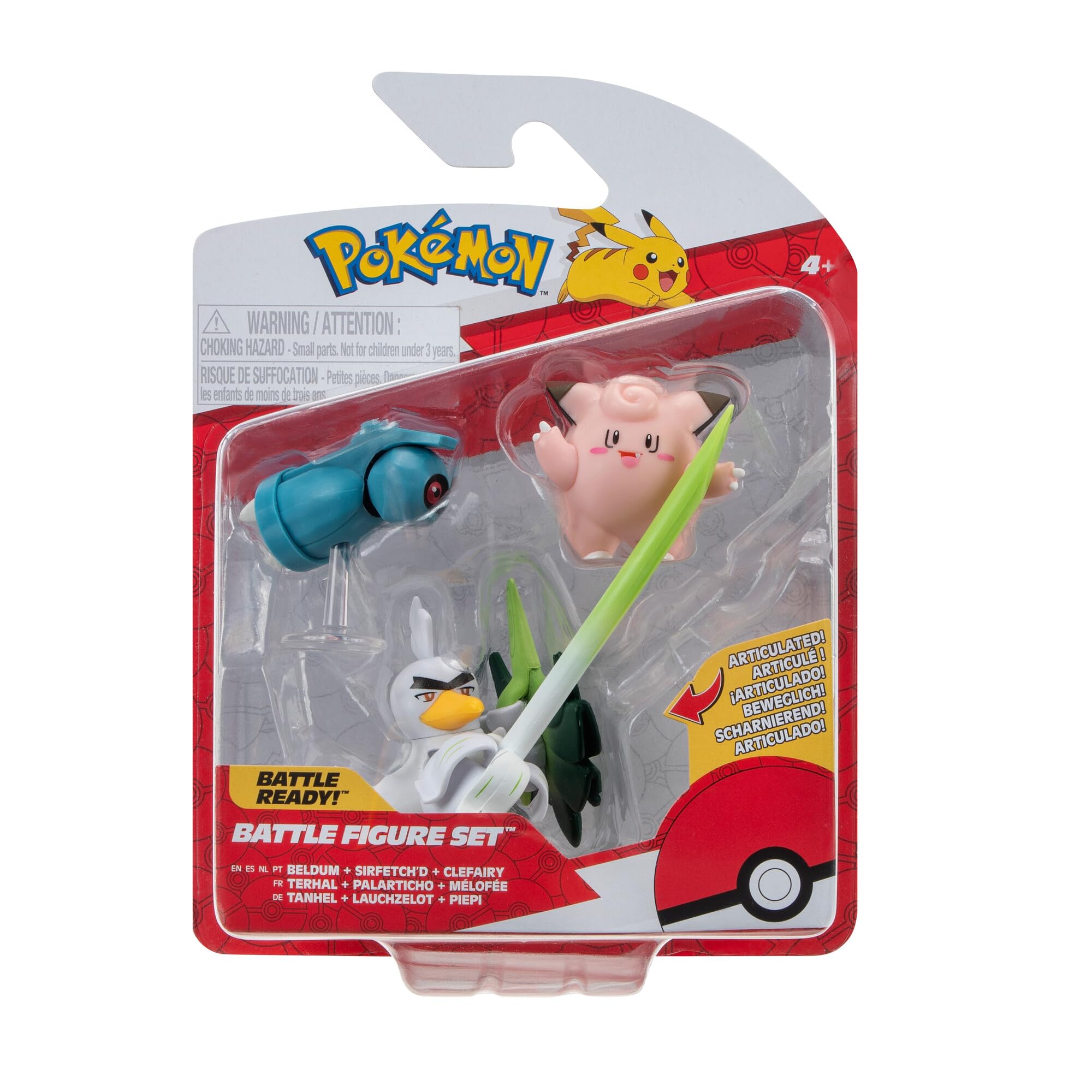 Pokémon Set 3 Figure Da Battaglia - Multicolore, PKW3057, Collezione Giocattoli Per Bambini