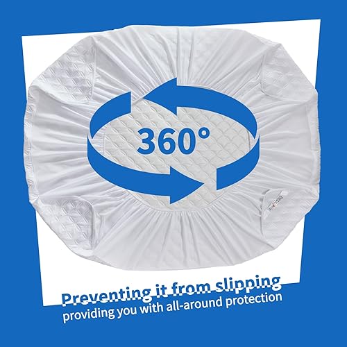 Miniatura 7 de Protector de colchón impermeable, tamaño individual XL, con bolsillo profundo ajustado de hasta 6 a 18 pulgadas, funda de colchón de cama suave y