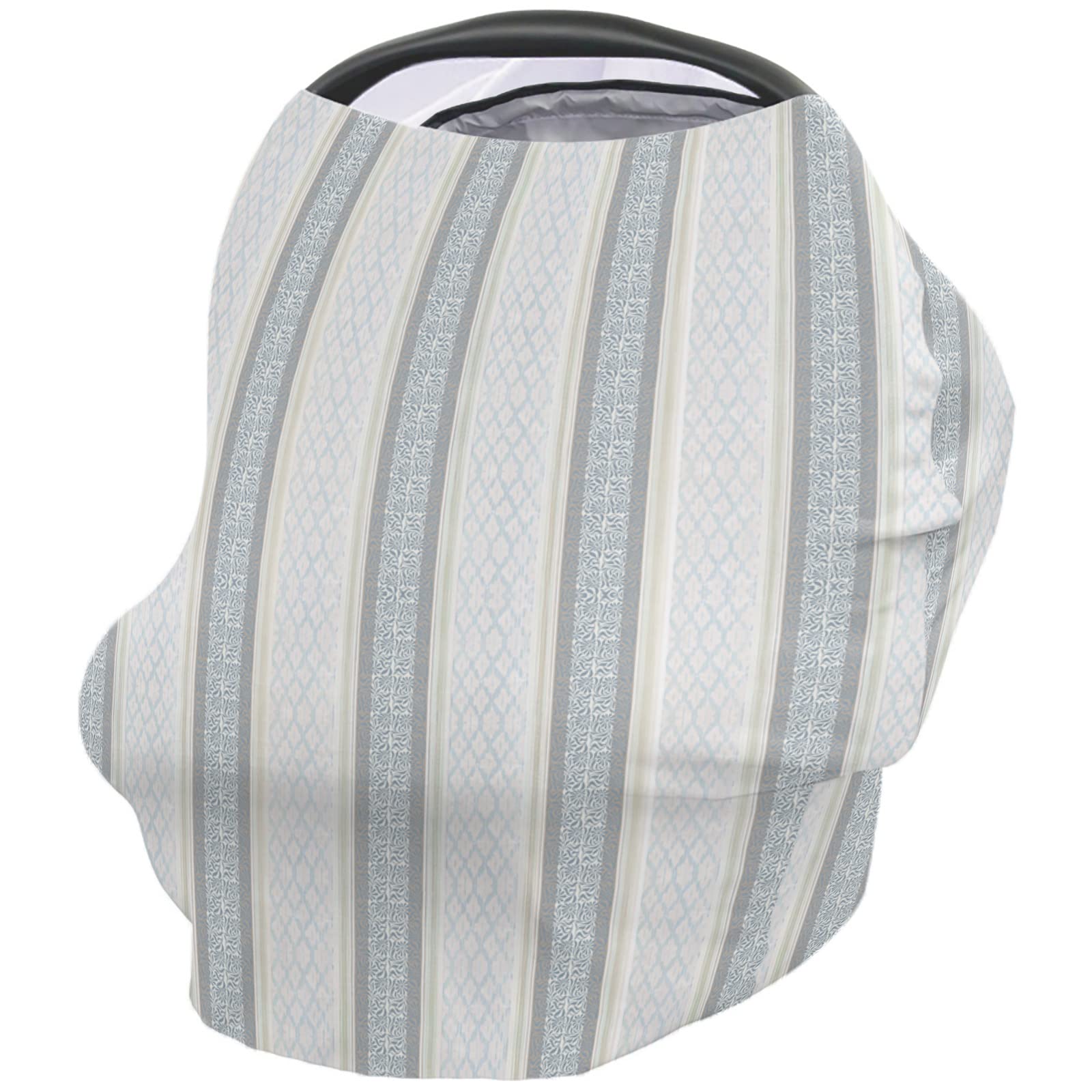 Nursing Cover for Breastfeeding Scarf, Rhombus Textured Geometric Baby Car Covers Super Soft Multi Use for Canopy Shopping Cart Cover Blanket Stroller Cover