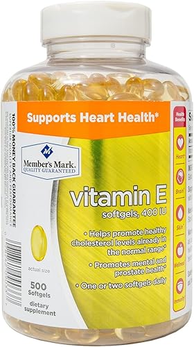 Member's Mark Vitamin E 400 UI, 500 cápsulas blandas