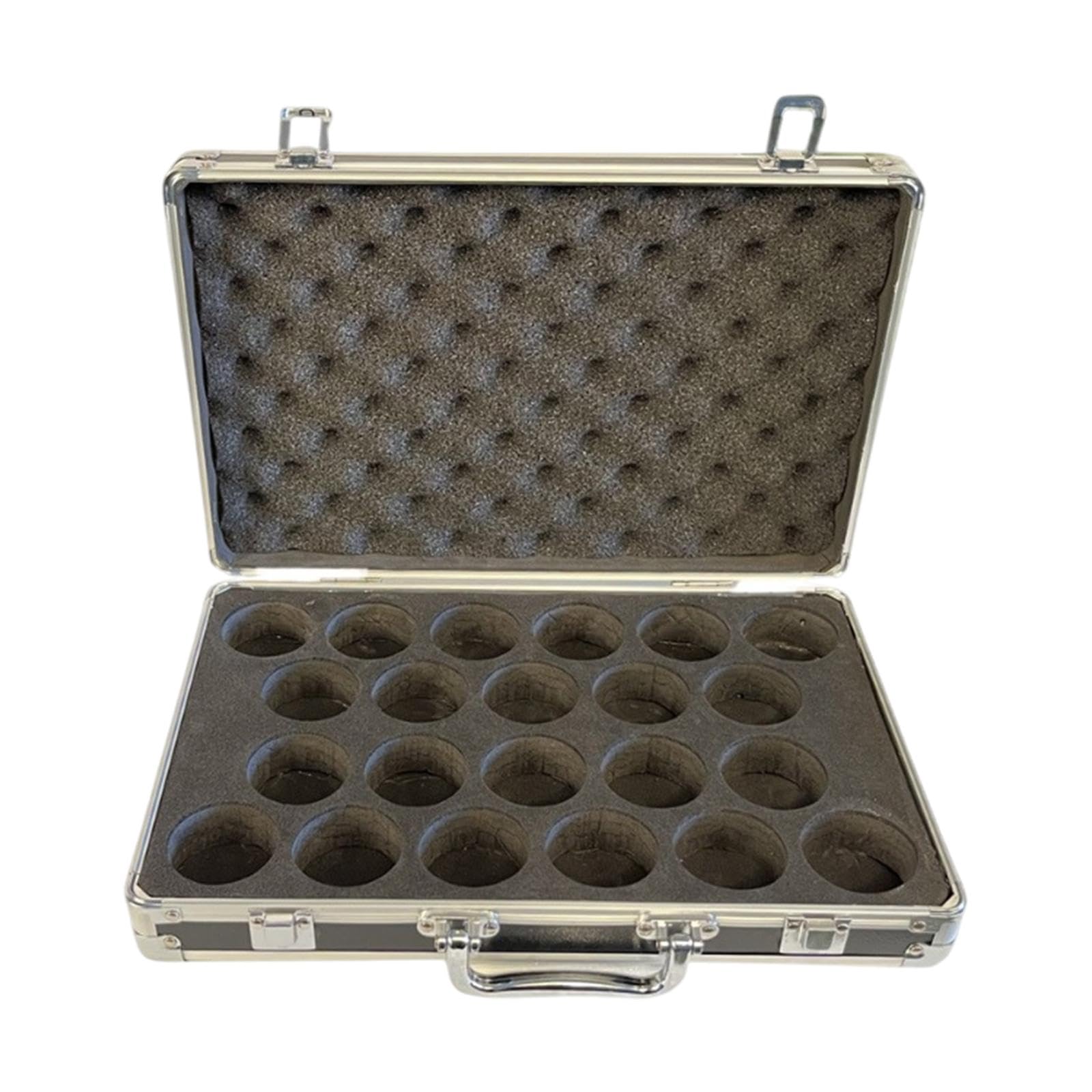 Vaveren Billiard Balls Storage Box Holds 22 Balls Snooker Equipment Portable Accessory Container Practical Aluminum Alloy with Handle