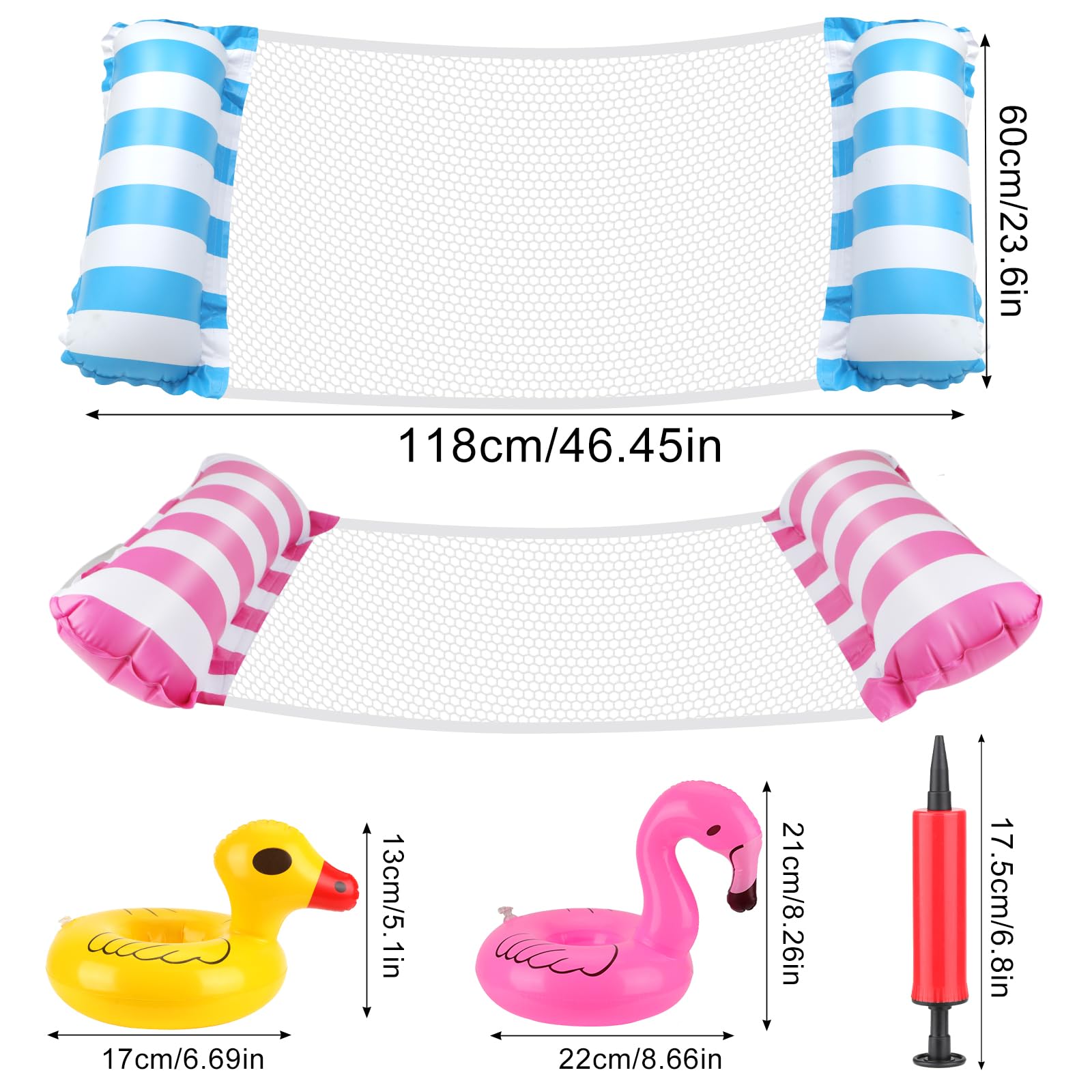 Lot de 8 flotteurs de piscine taille adulte, jouets gonflables 4 en 1 Lot de 8 flotteurs de piscine taille adulte, jouets gonflables 4 en 1