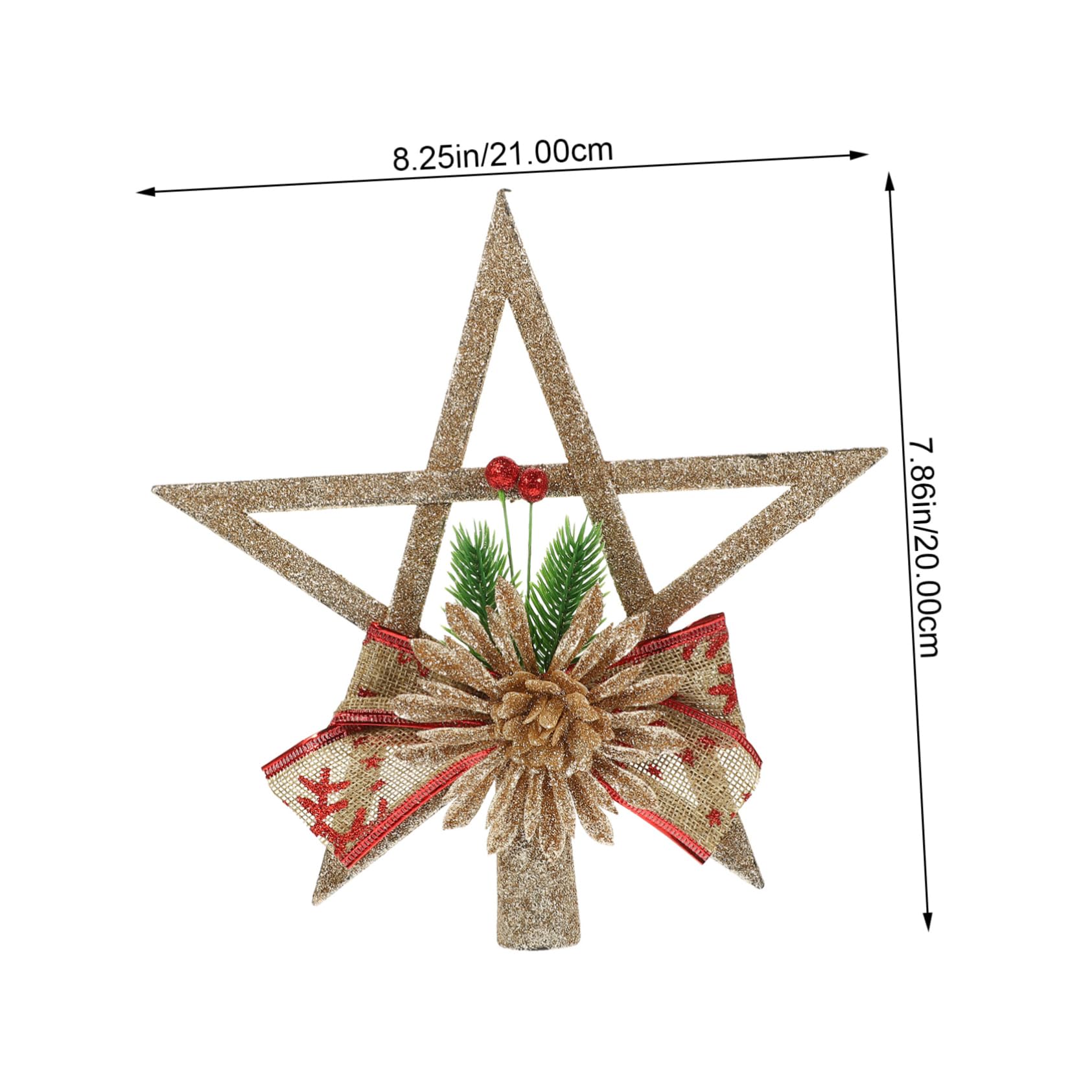 Alipis 5stücke Dekorative Weihnachtsbaumspitze Zackiger Stern Für Festliche Baumdekoration Wiederverwendbar Für Weihnachtsfeiern Und Fotokulissen