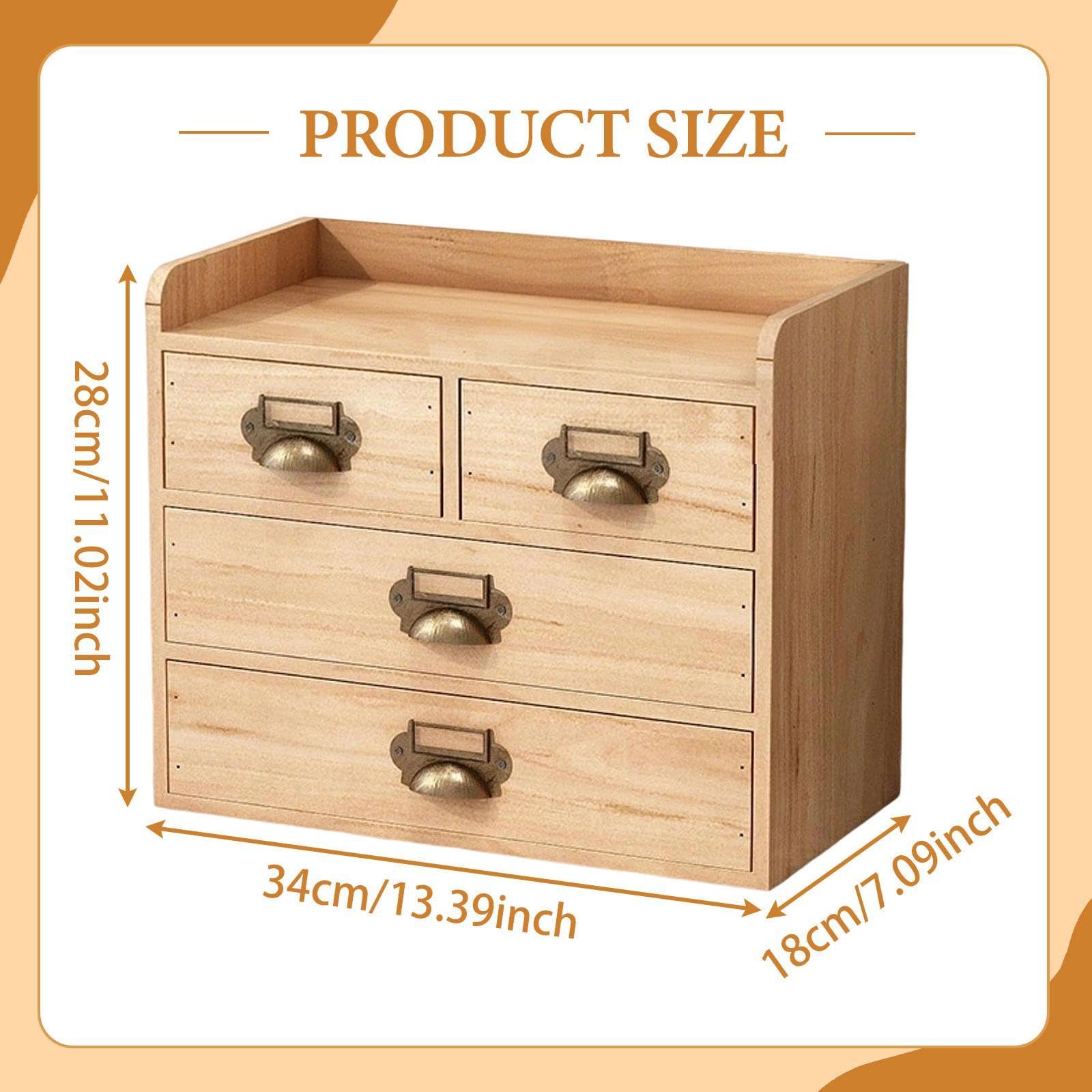 Sharplace Schreibtischschubladen-Organizer, Aufbewahrungsbox aus, platzsparend, Bauernhaus-Organisation, Tischschrank für Schminktisch, Schulschrank, Protokollfarbe
