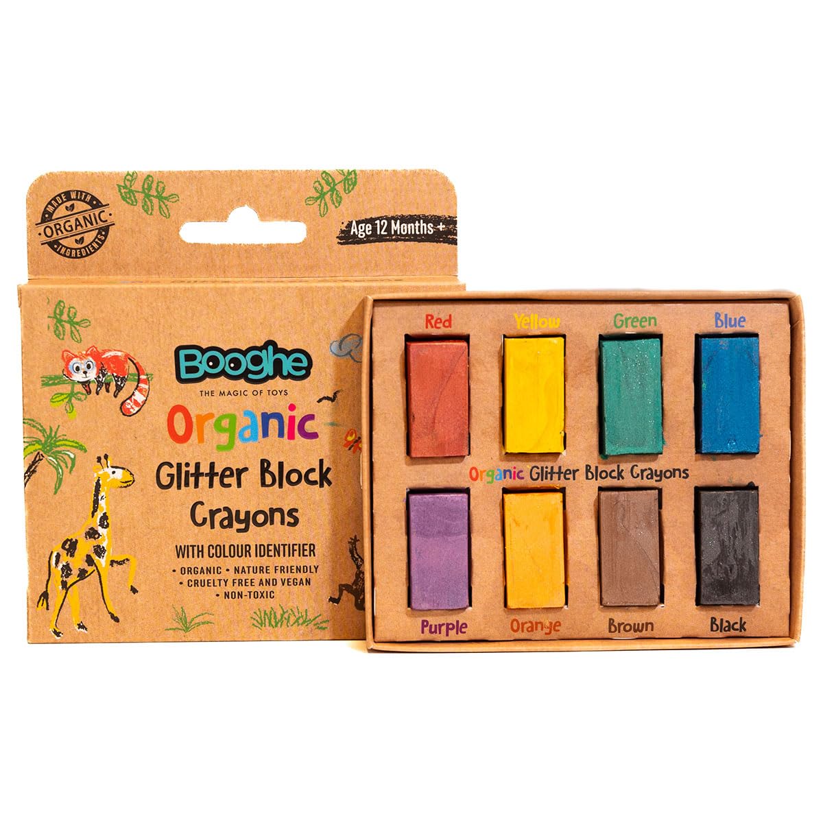 Booghe Glitter Block Crayons for Kids - Image 3