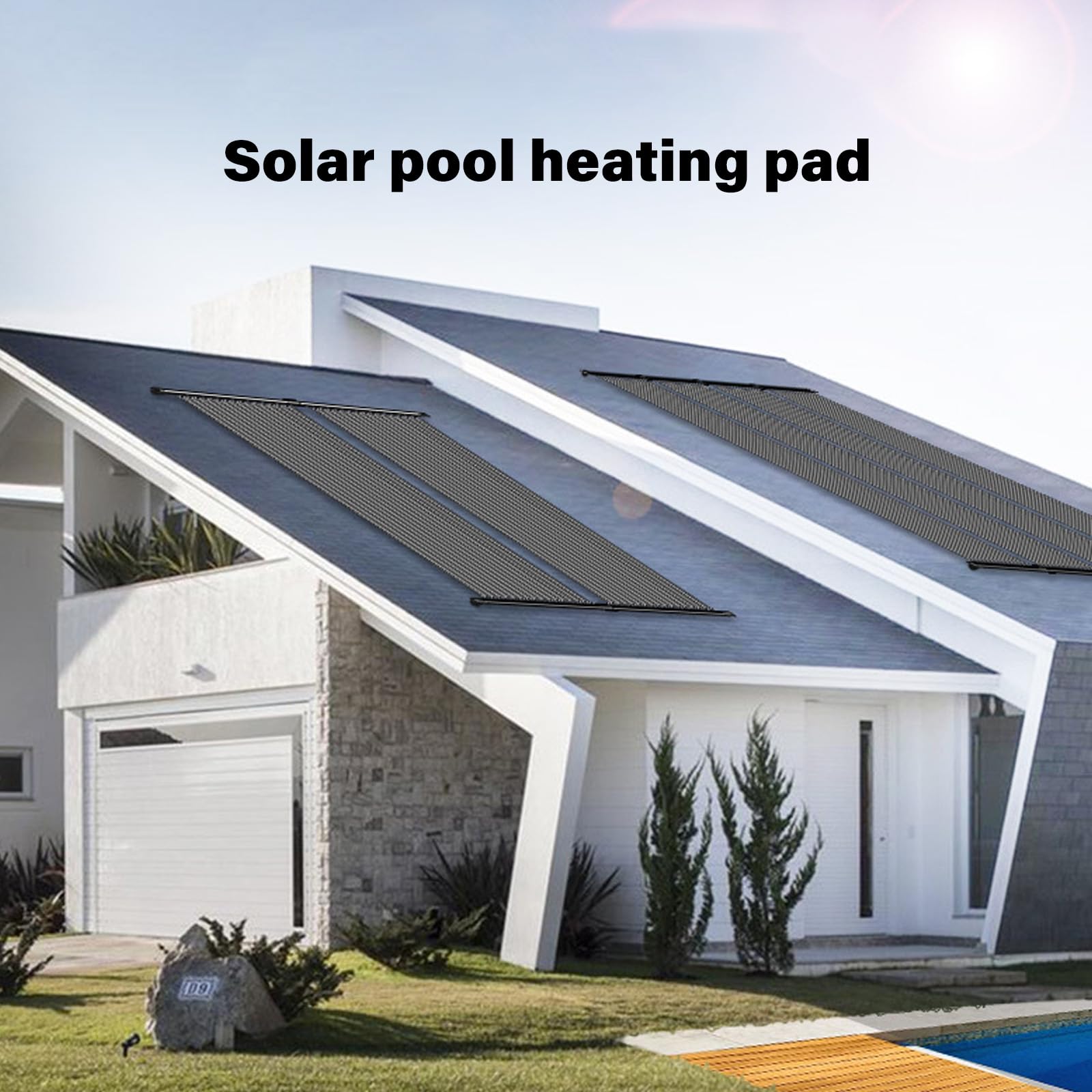 Tapis de collecte solaire spécial piscine tapis chauffant en caoutchouc étanche chauffage solaire facile à utiliser pour chauffe-eau de piscine