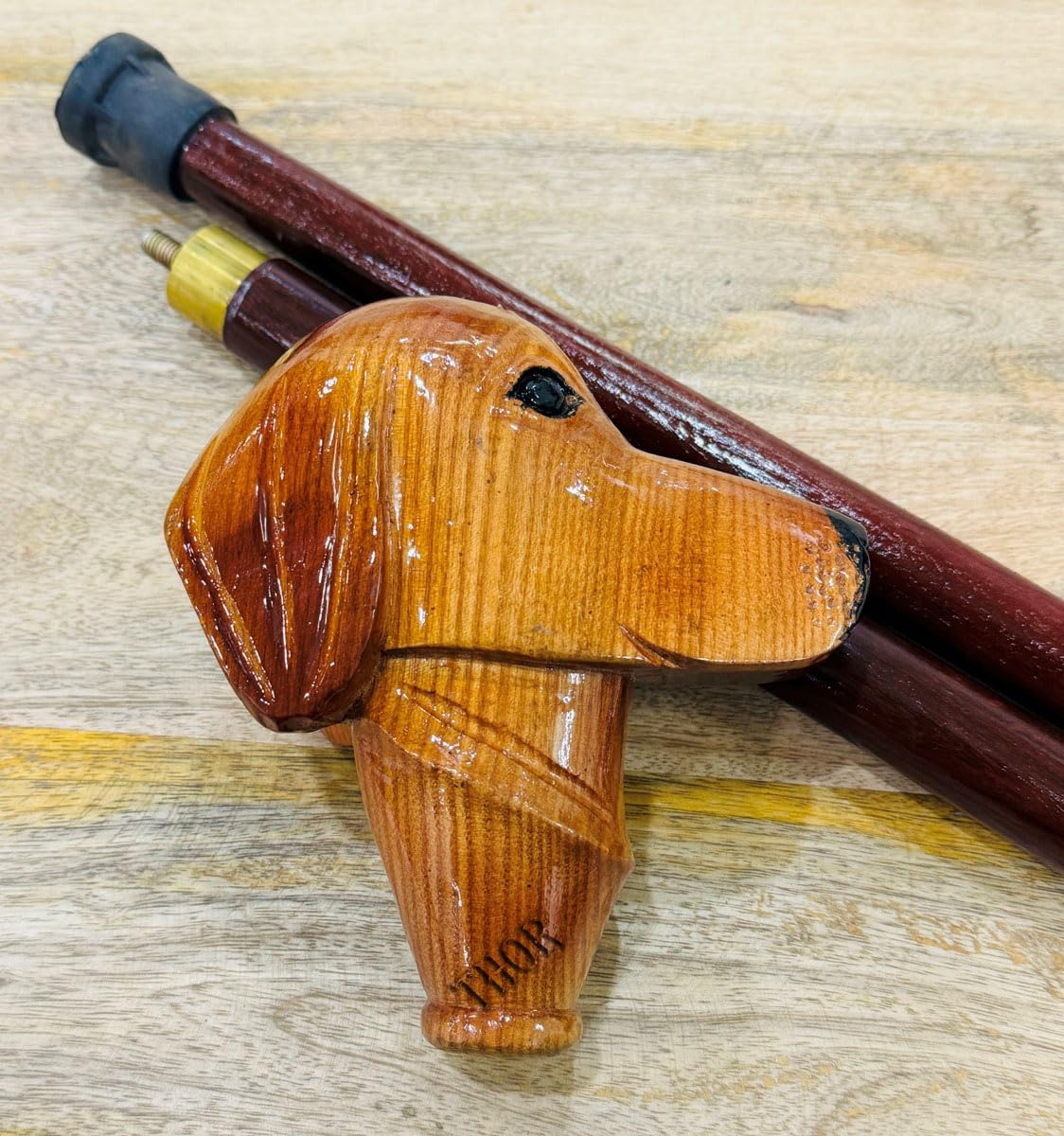 Amazon.co.jp: アメイジングブラウン仕上げ 犬 ウォーキングスティック