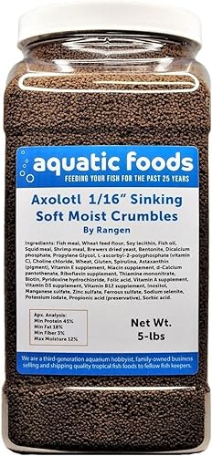 Miniatura 6 de Axolotl Food 116" suave húmedo hundimiento rangen salmón crumbles para bebé axolotl también camarones, caracoles, cangrejos, cangrejos de río, peces