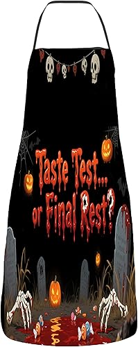 Miniatura 9 de Dumoldpa 2 piezas divertidos baberos de cocina delantales de cocina barbacoa dibujo mujeres hombres chef regalos para Navidad, Acción de Gracias,
