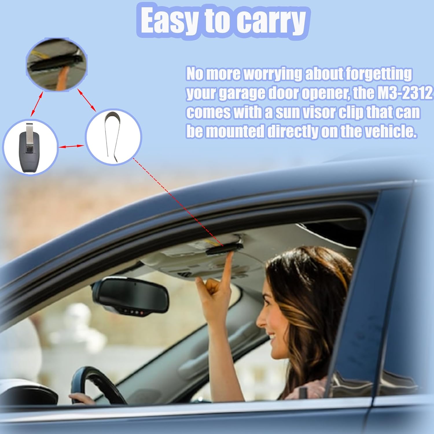 M3-2312 Garage Door Remote Control, Compatible with Marantec M4500, M4700, M4500e, M4700e, Synergy 260, Synergy 270 Garage Door Openers for Martin and Marantec 315MHZ Garage Door Openers(Pack of 3)