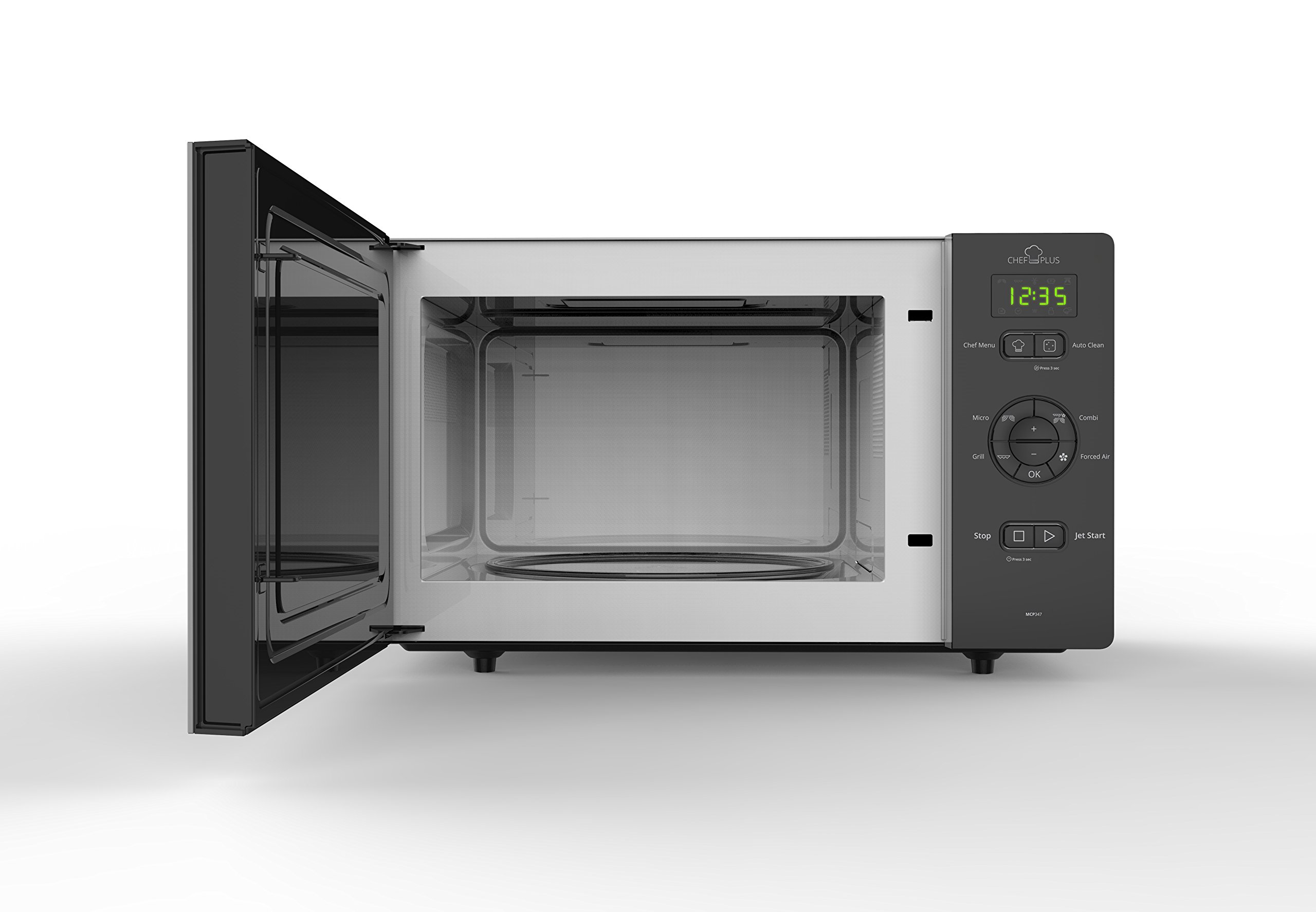Whirlpool MCP 347 BL - Horno microondas con grill, 25 litros, negro