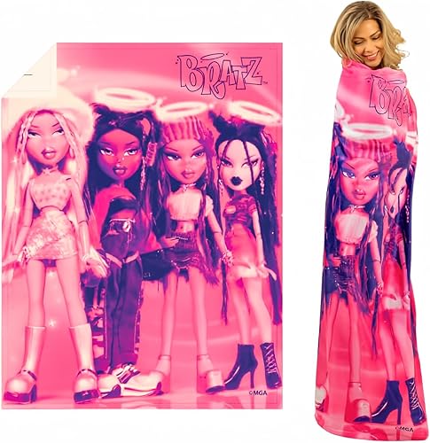 Franco Collectibles Bratz Dolls - Manta de felpa súper suave, 46 x 60 pulgadas, (producto oficial con licencia)