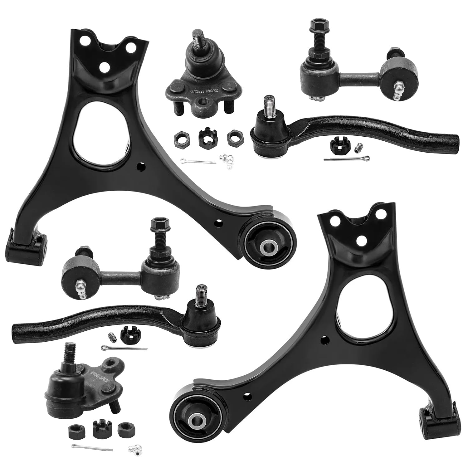 Detroit Axle - 8pc Front End Control Arms Kit for 06-11 Honda Civic