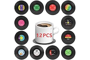 12 PCS Mini Record Coasters