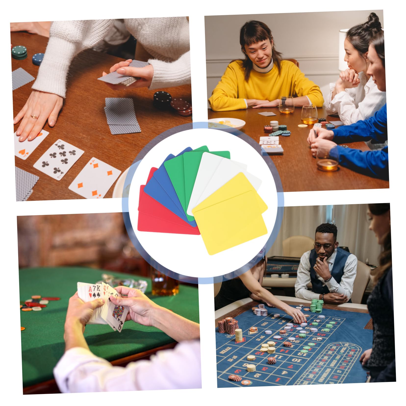 VICASKY 50pezzi Distributore Di Carte Da Poker Plastica Strumento Pratico e Poker e Resistente