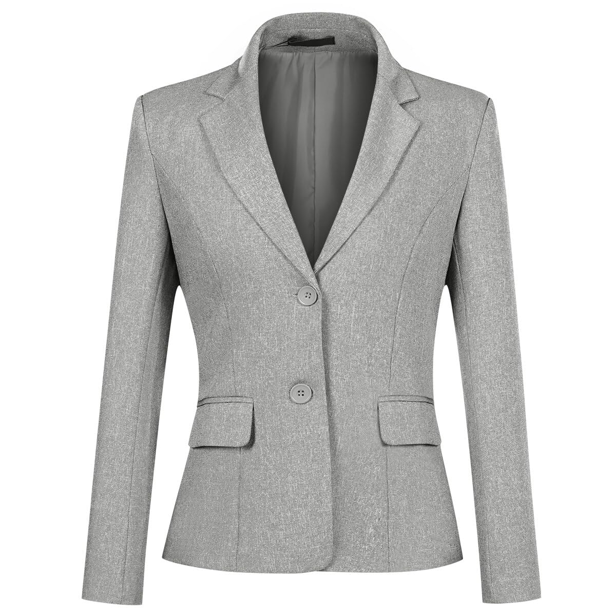 YYNUDAWomen's Casual Long Sleeve Two Button Suit Jacket Work Office Blazer Jacket