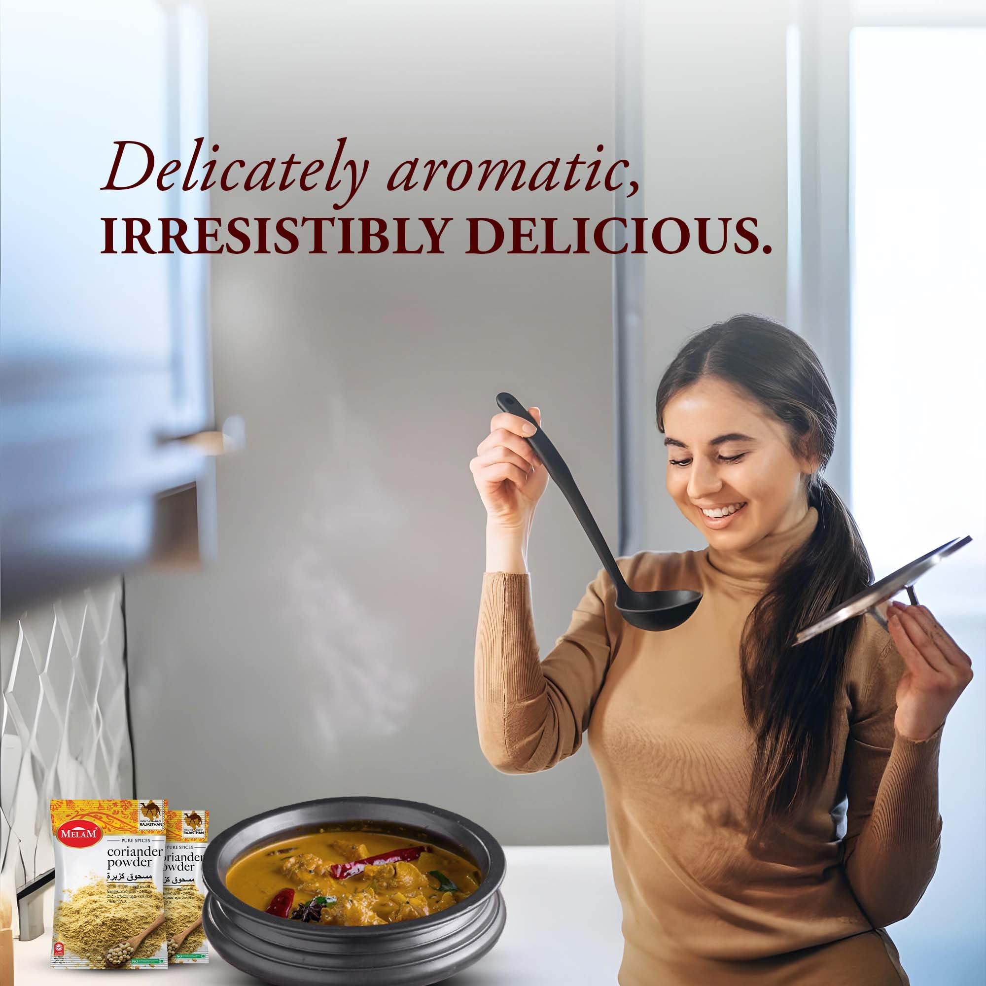 Melam Fresh & Aromatic Coriander Powder (500g) | Dhania Powder with No Added Flavours, Preservatives, or Artificial Colours - Image 6 thumbnail