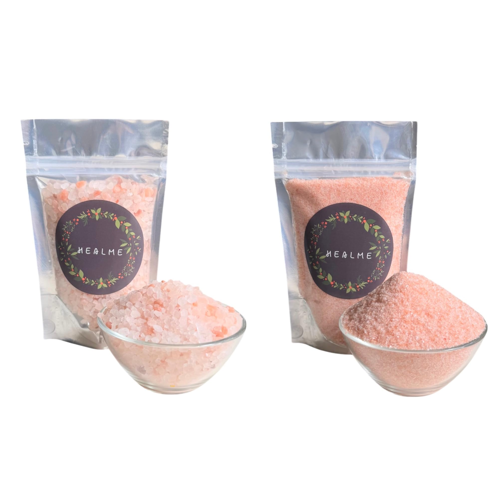 HEALME Himalayan Fine & Granule Rock Salt Combo Pack for Puja, Bath Salt, Floor Cleaning, Negative Energy Removal, Vedic Rituals, Vaastu & Feng Shui, Remedies, Space Clearing, Reiki, & Healing, Natural Relaxation & Detox, Soothes Muscles, Softens Skin (500 gm - 2x250g)-picture-29
