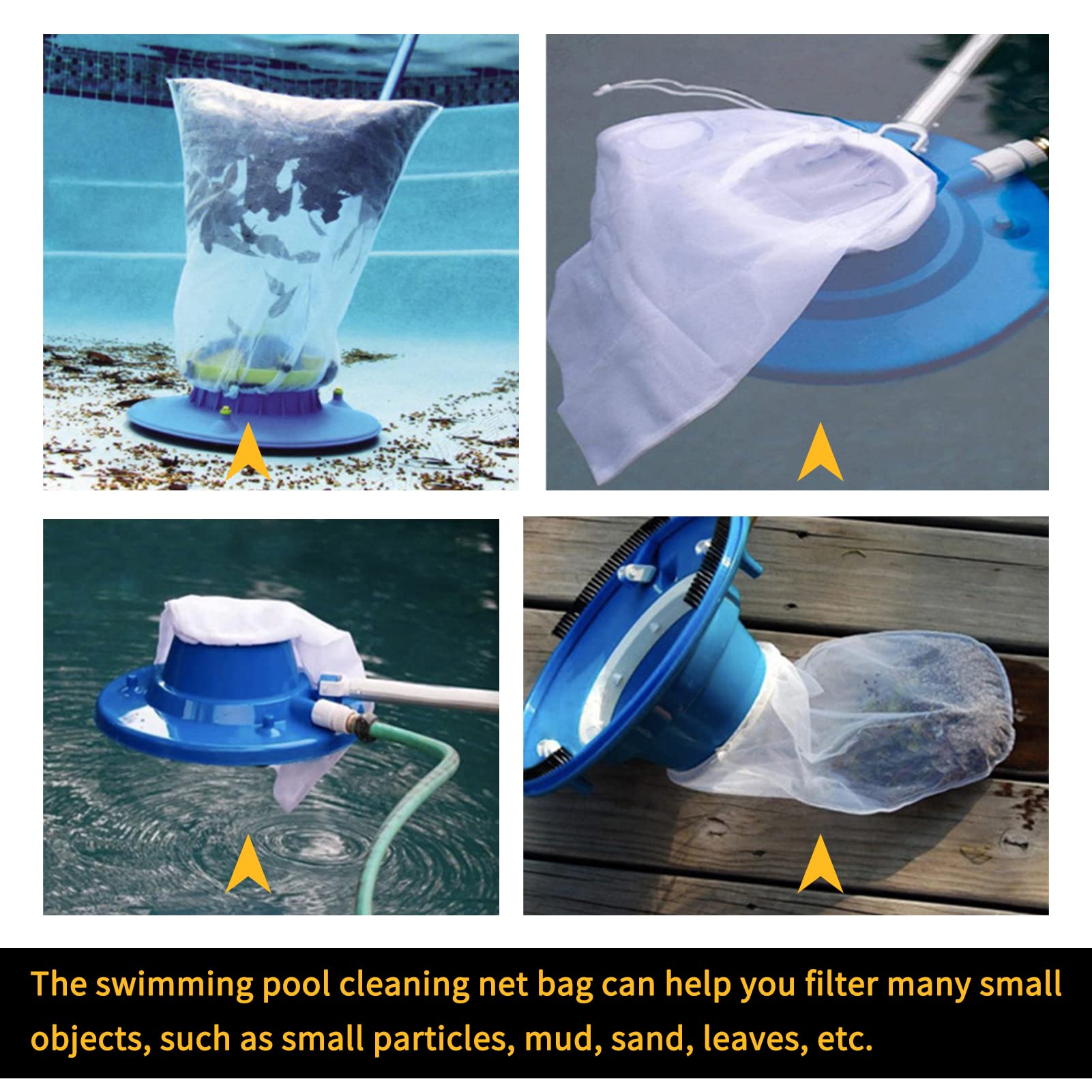 Sacchetti Ricambio Per Pulizia Piscina - 4 Pezzi In Nylon | Filtro Per Foglie E Detriti - Foto 10