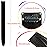 12 PCS Black Hair Extensions Clip in, Colored Party Highlights Extension for Girls Women Synthetic Hairpiece Straight 22 inch