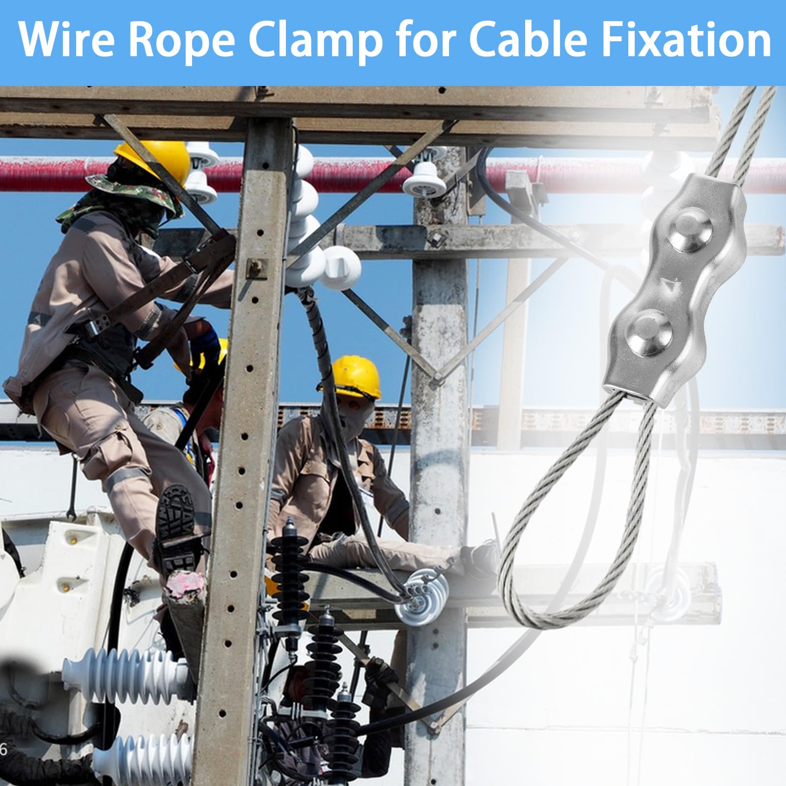 JEYORZY Drahtseilklemmen Edelstahl 304 - 20 Stück Seilklemmen Für Stahlseil Bis 4mm