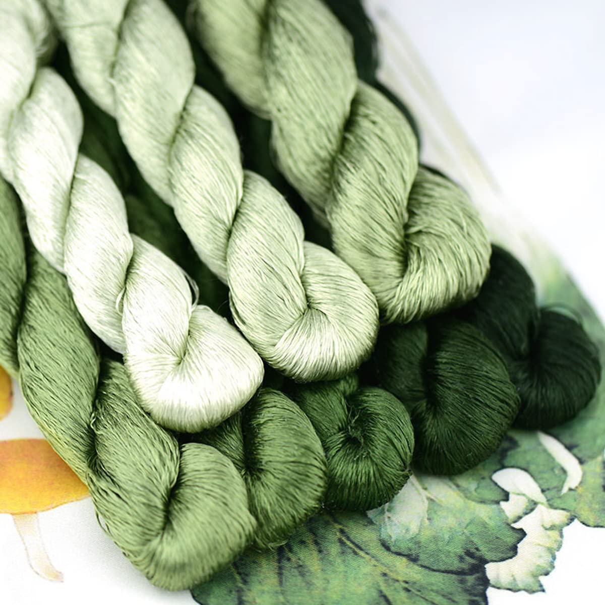 MINGGUXIUYI Natural 100% Silk Thread Handmade Embroidery Thread Floss (45) - Image 3