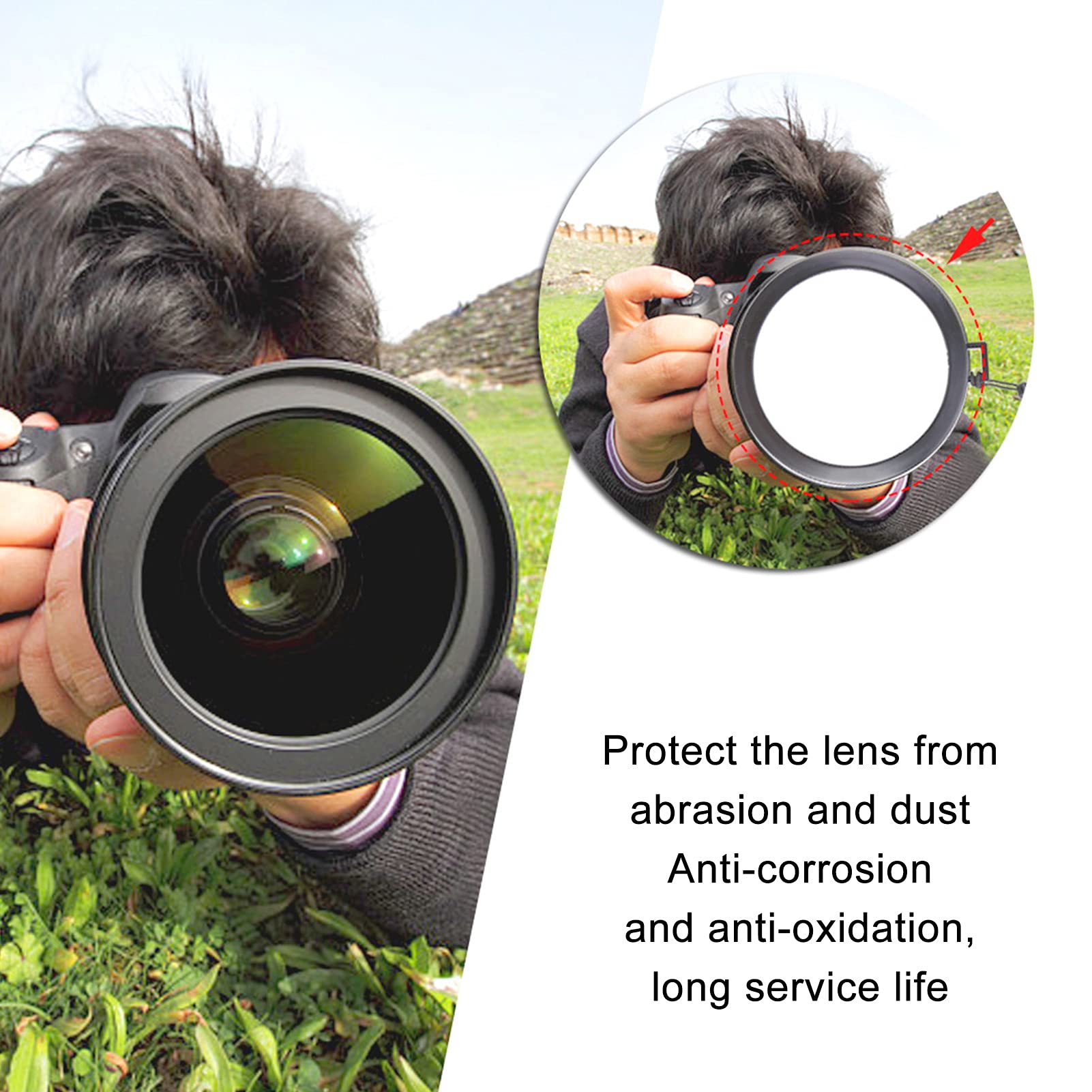 Balance Lens Cap, Camera Lens Cover Made of Corrosionresistant Plastic for the Camera (49mm)