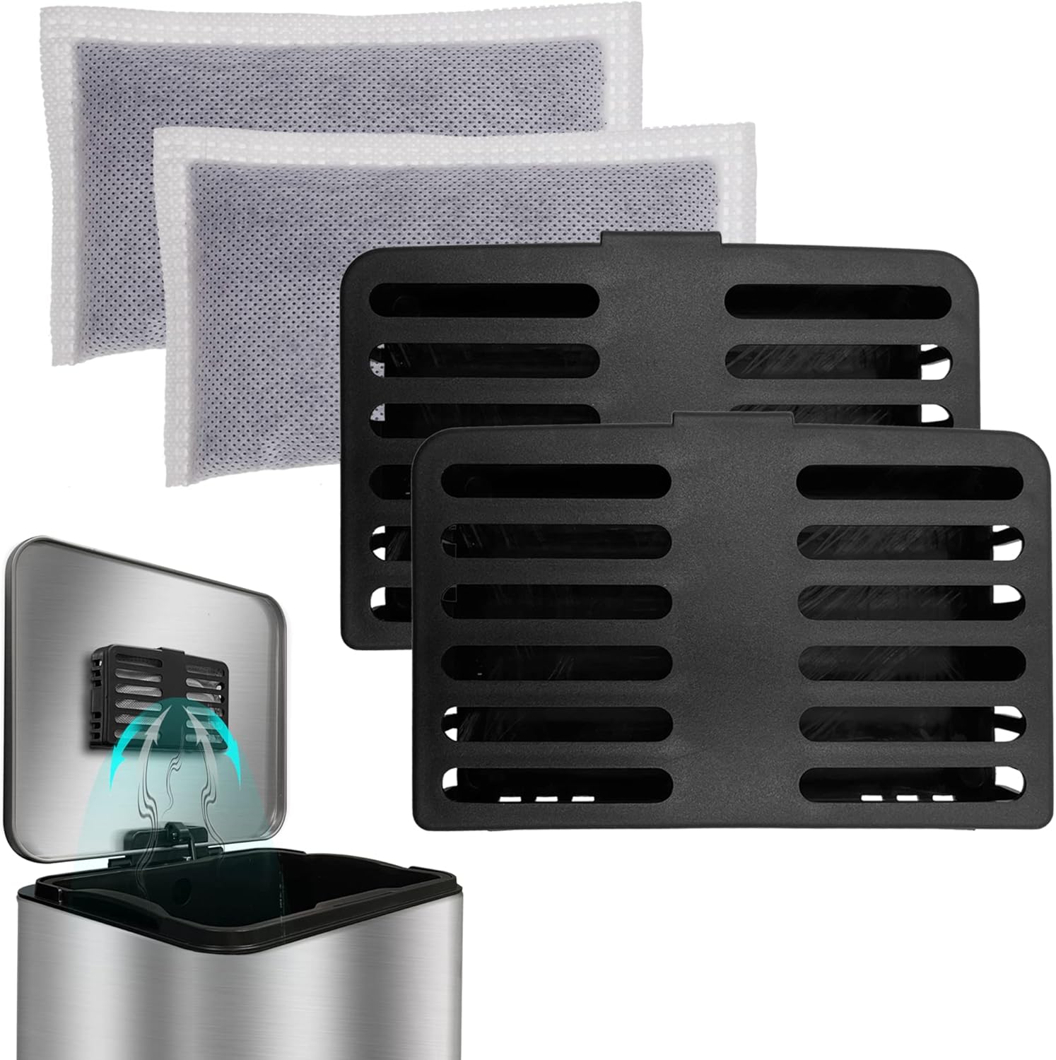 Shurex Trash Can Deodorizer Kit StickOn Activated Carbon Odor