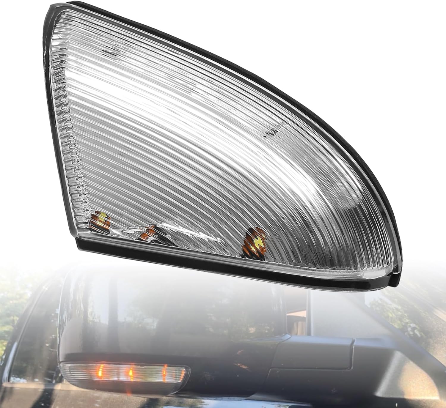 HQPASFY Mirror Turn Signal Light Driver Side Compatible with Dodge 2009-2018 Ram 1500, 2010-2018 Ram 2500 LED Puddle Light Lamp Replace# 68064949AA Left