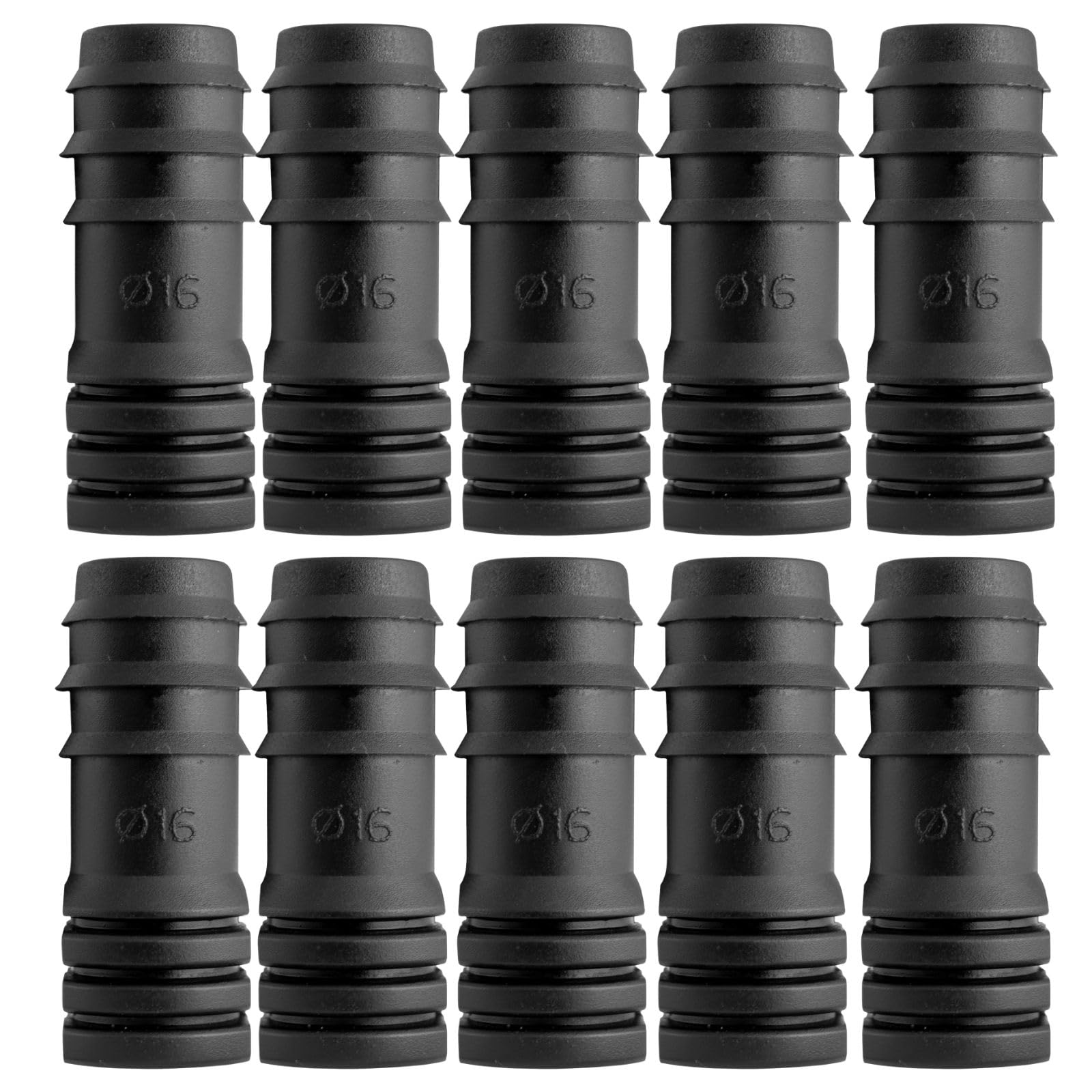 B2C 13mm Irrigation Pipe Plug Connector Stop End Cap Barbed End for Watering System, Drip Irrigation, Leak-Free Hose & Tube Closure stopper Blocker (20, Black)