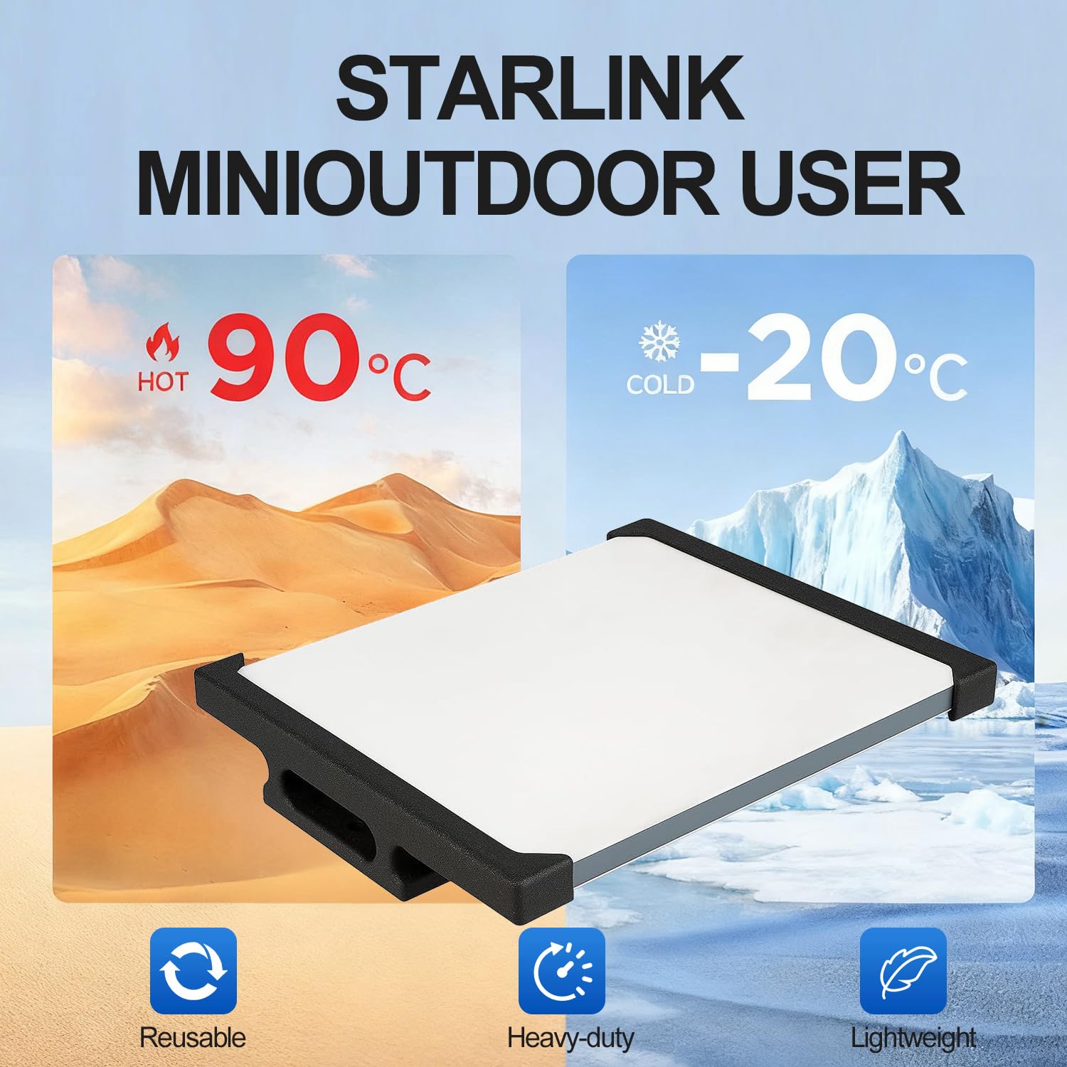 Starlink Mini uchwyt na bagażnik dachowy przykręcany ASA czarny