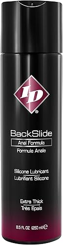 ID Lubricantes Backslide Lubricante Personal Lubricante Anal Silicona Black_backslide Botella de 85 Fl Oz